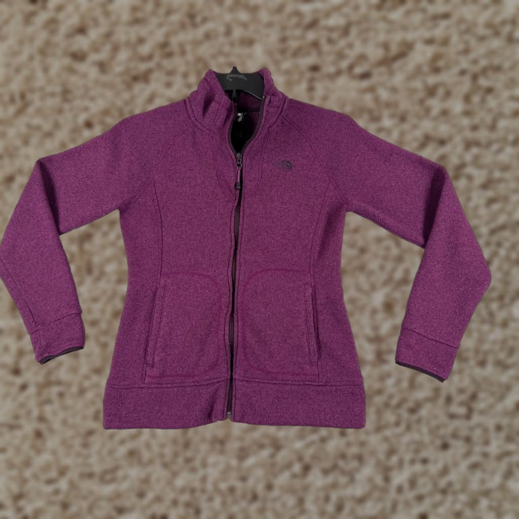 The North Face The North Face Jacket Women Small Purple Knit Shell Fleece Lined Polyester Mock Size L / US 10 / IT 46 - 1 Thumbnail
