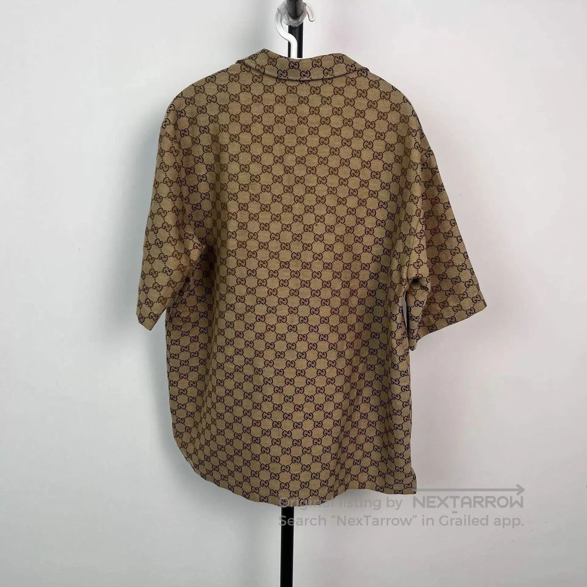 Gucci Brown Patterned Short Sleeve Shirt. Size US S / EU 44-46 / 1 - 3 Thumbnail