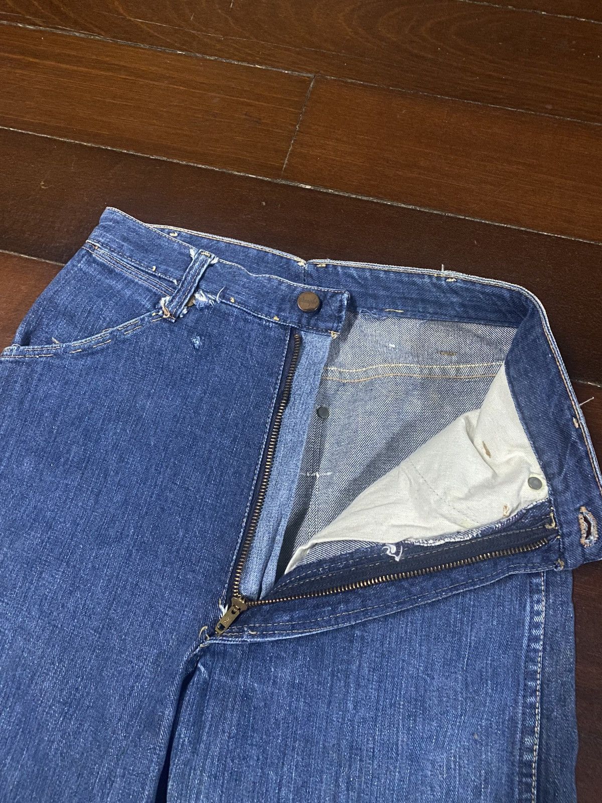Vintage Vintage 40s 50’s Wrangler distressed rework Denim Pants Size US 28 / EU 44 - 8 Thumbnail