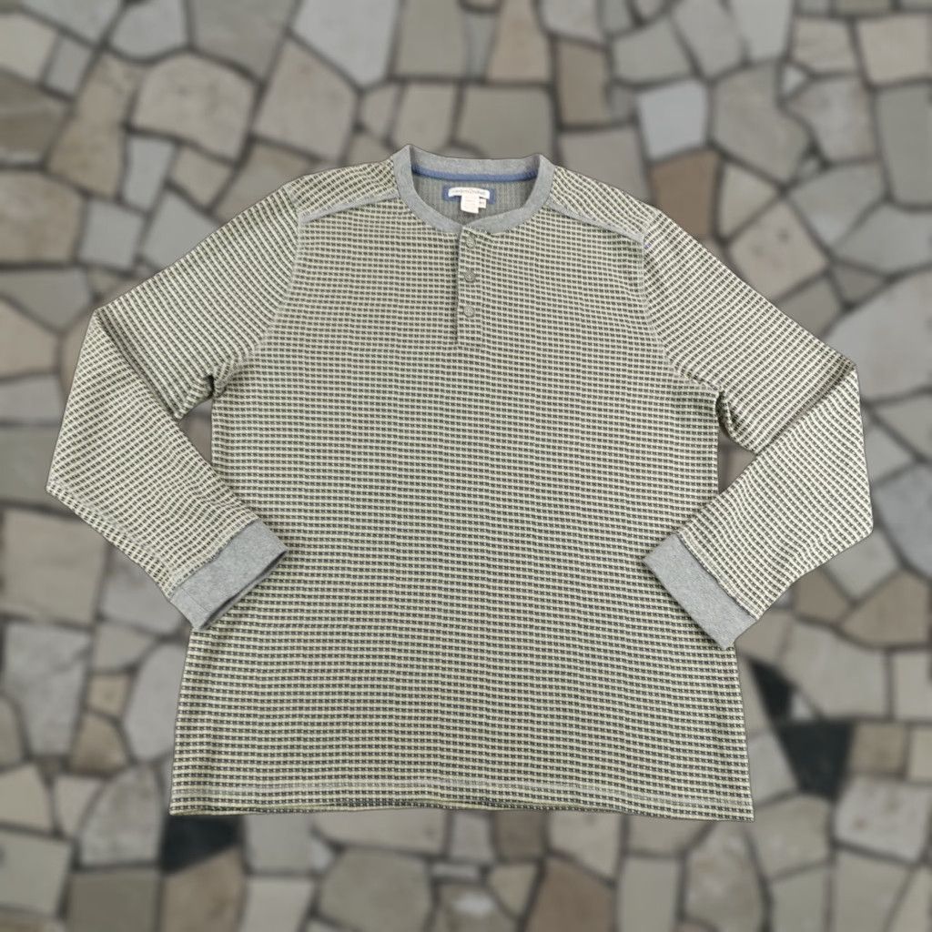 Carbon2Cobalt Carbon2Cobalt Gray Waffle Knit Henley Pullover Shirt Mens Medium Long Sleeve Casual Size US M / EU 48-50 / 2 - 1 Thumbnail