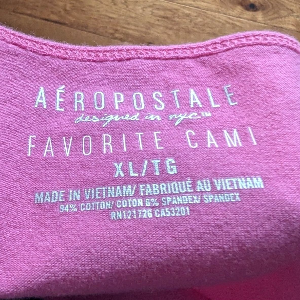 Aeropostale Aeropostale Pink Favorite Cami Tank Top Glitter Logo Spaghetti Strap Adjustable Strap Tank Womens XL Casual Summer Size XL / US 12-14 / IT 48-50 - 4 Thumbnail