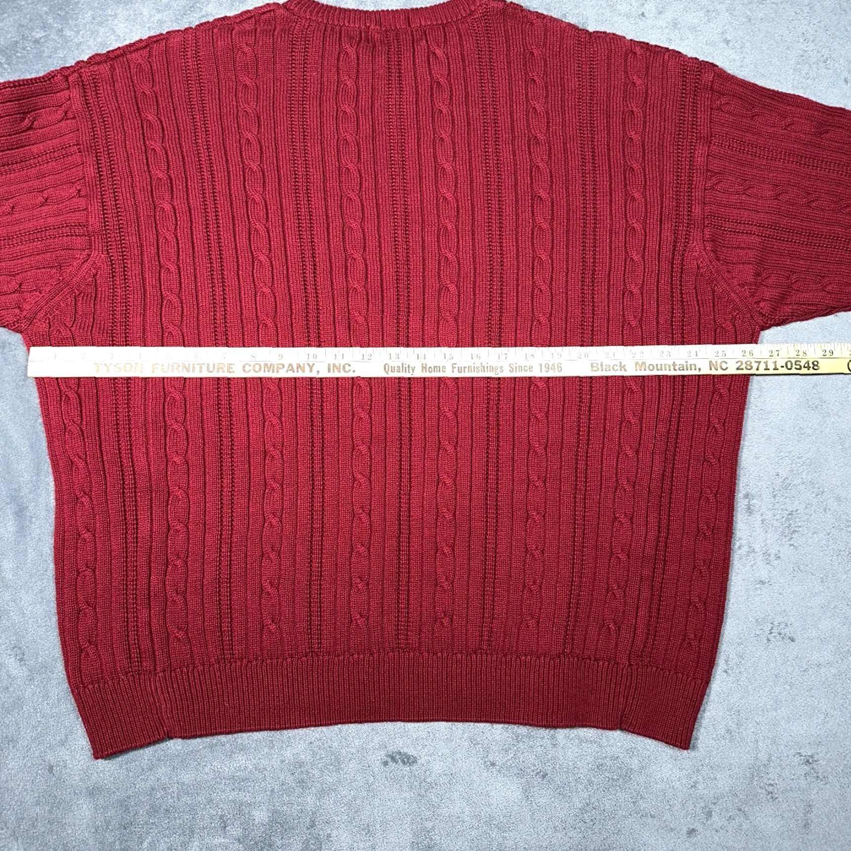 Ralph Lauren VINTAGE Ralph Lauren Fisherman Sweater Mens Big 1XB Red Crew Neck Oarsman Chaps Knit Cable-Knit Cotton 80s 90s Grunge Retro USA Size US XL / EU 56 / 4 - 5 Thumbnail