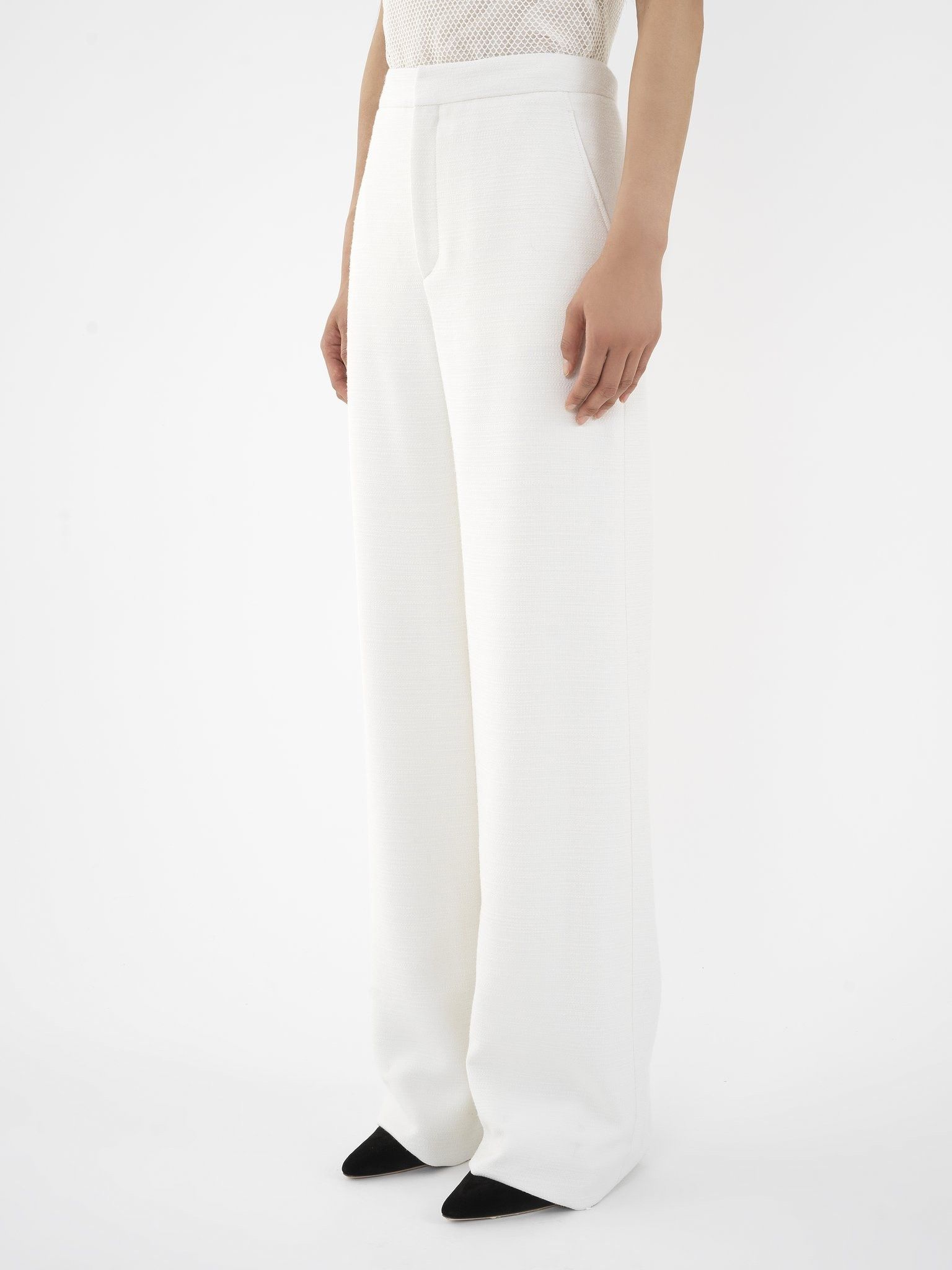 Chloe o1loc1c0325 CHC24 Trouser in Eden White Size 27" / US 4 / IT 40 - 3 Thumbnail