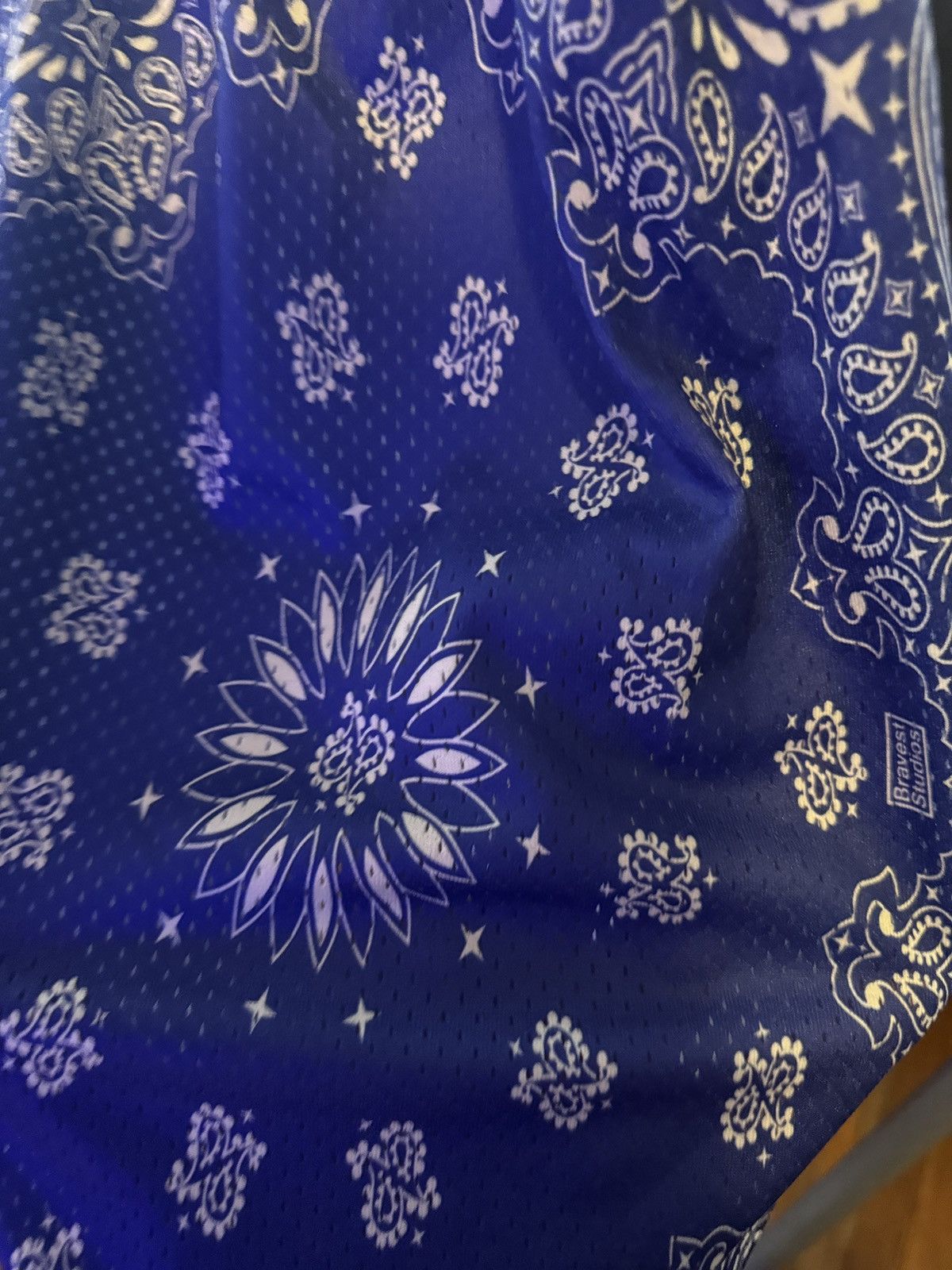 Bravest Studios BRAVEST STUDIOS BLUE PAISLEY SHORTS Size US 36 / EU 52 - 4 Thumbnail