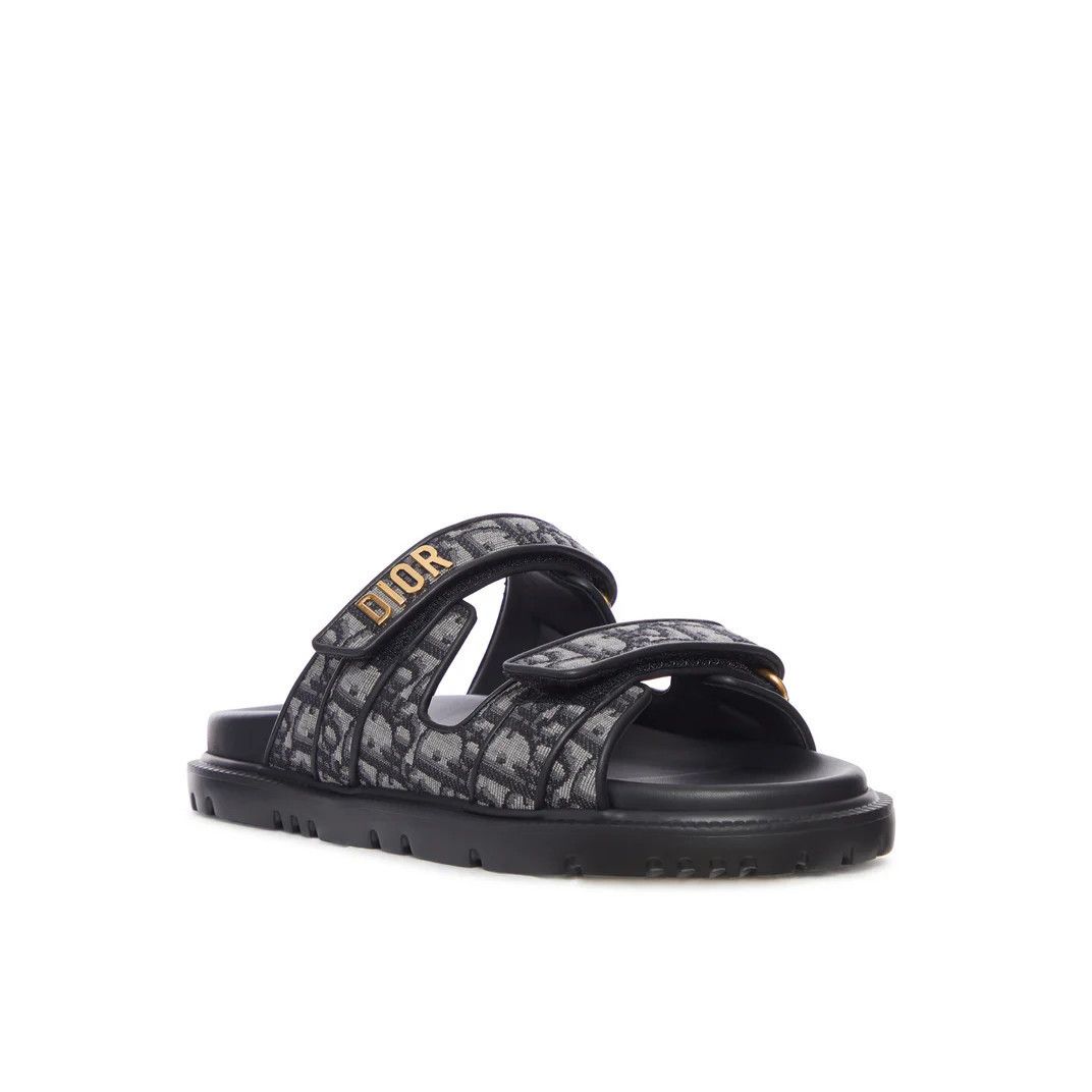 Dior DIOR Dioract $1350 Deep Gray Oblique Sandals New & Authenti Size US 11 / IT 41 - 5 Thumbnail