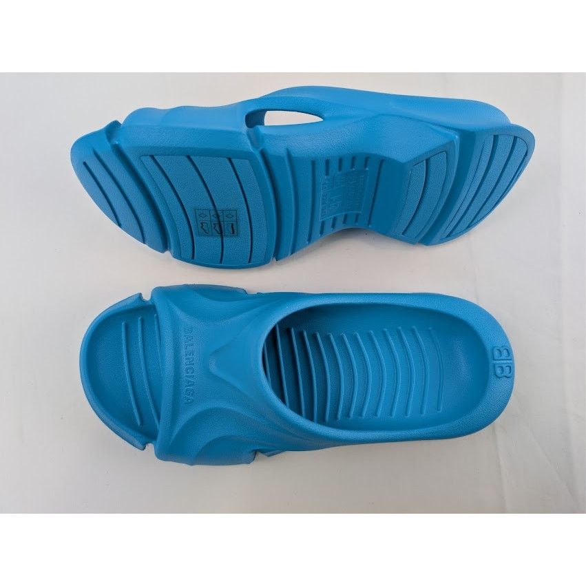 Balenciaga o1rshd1 Rubber Mold Slide Sandals in Blue 41 Size US 8 / EU 41 - 1 Thumbnail
