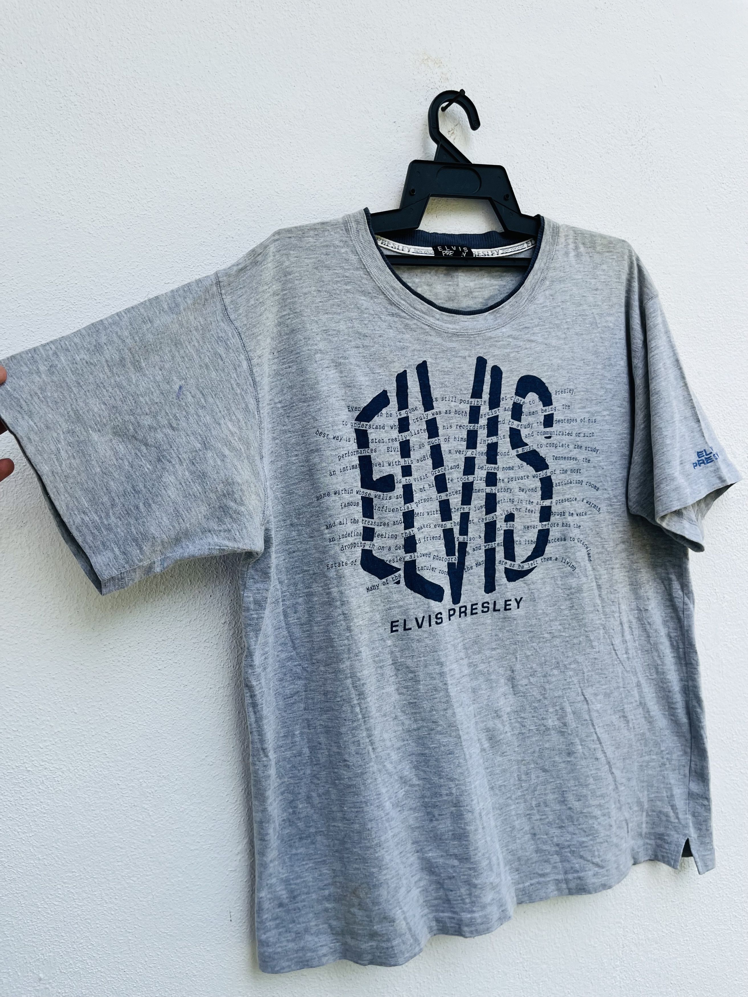Band Tees × Vintage Vintage Elvis Presley Famous Artist Fashion Style Size US L / EU 52-54 / 3 - 4 Thumbnail