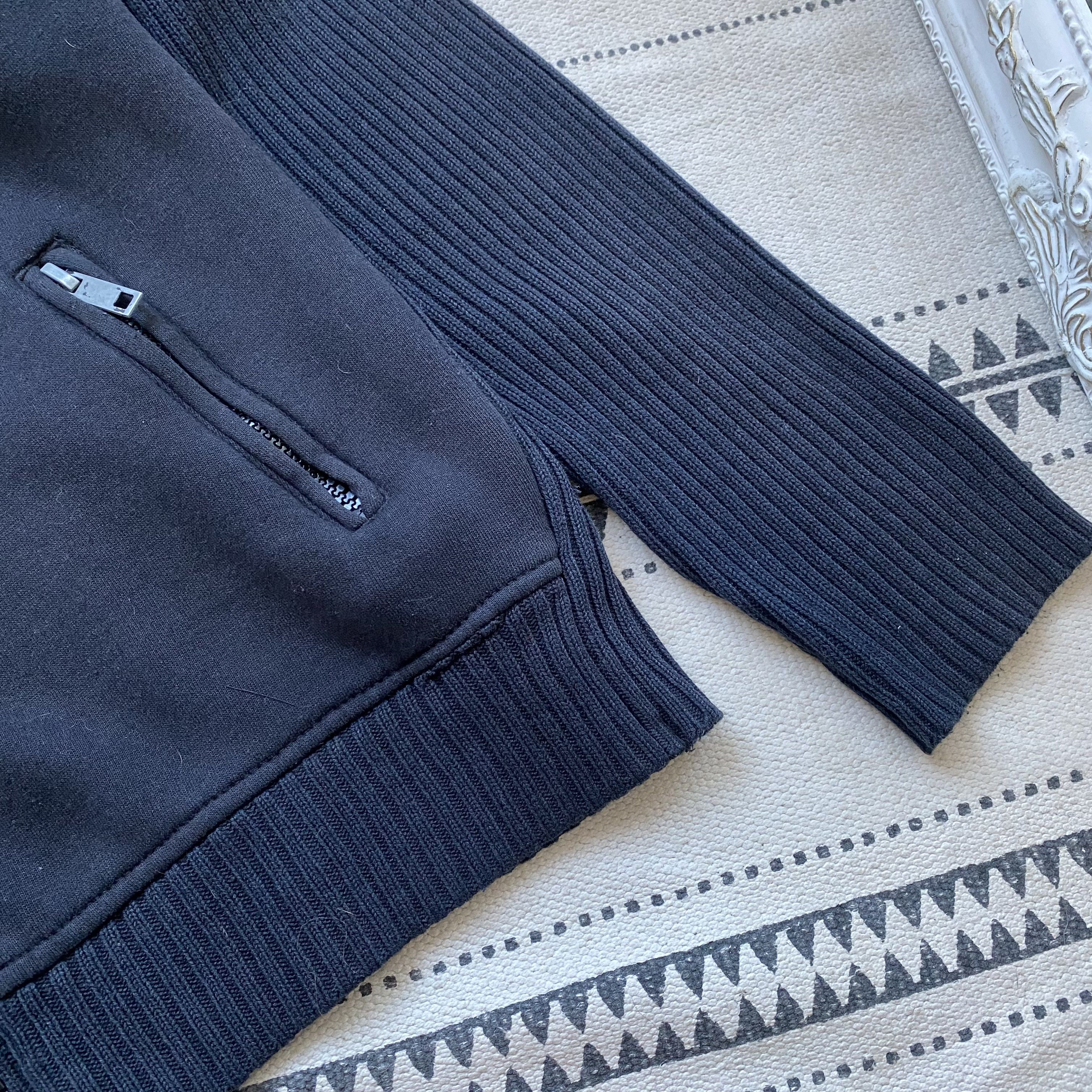 Energie Y2K Vintage 90s Diesel style Faded Ribbed knit sweater zip Size US M / EU 48-50 / 2 - 5 Thumbnail