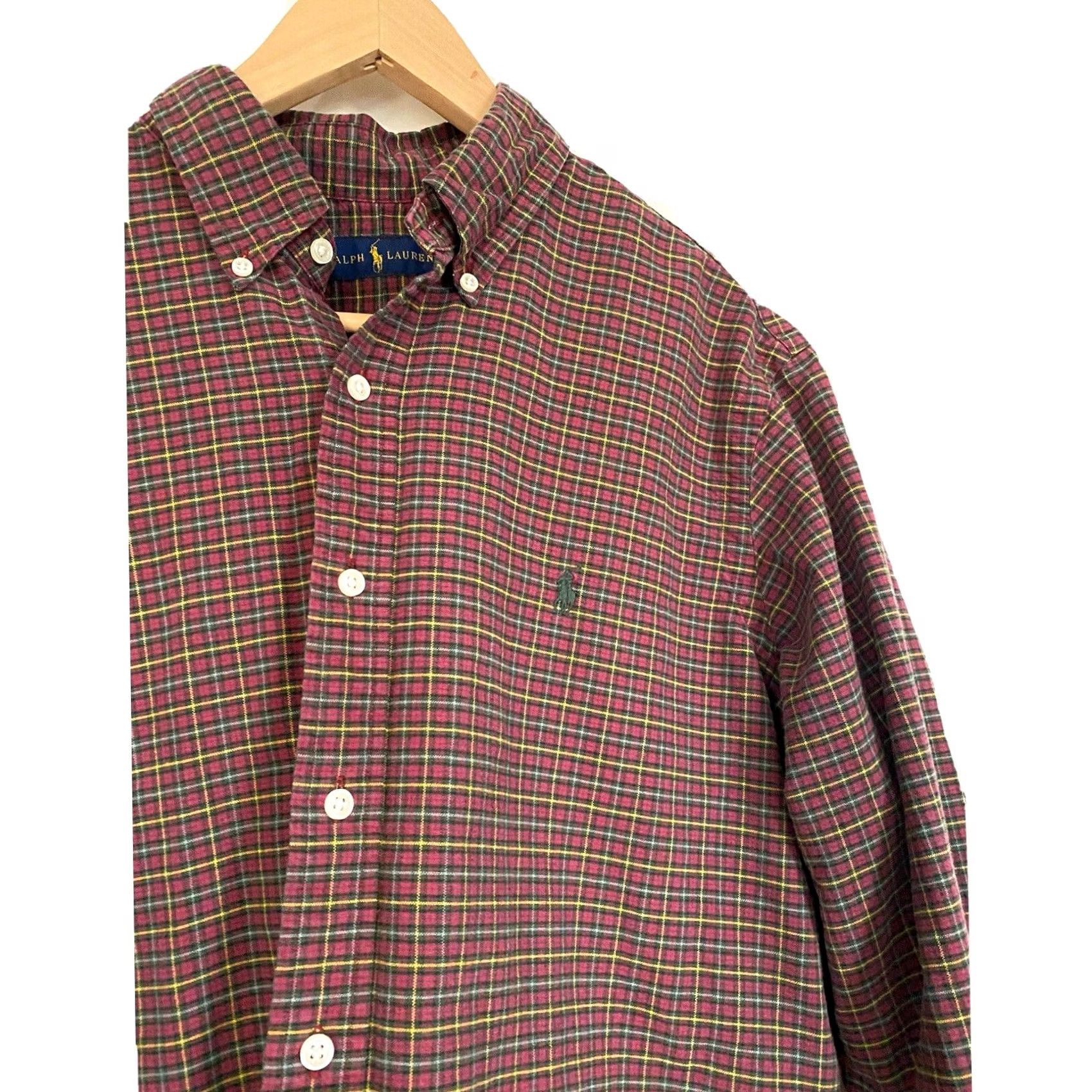 Ralph Lauren Ralph Lauren Men’s Shirt Plaid Button-Down Pony Red Long Sleeve Cotton Sz L Size US L / EU 52-54 / 3 - 2 Thumbnail