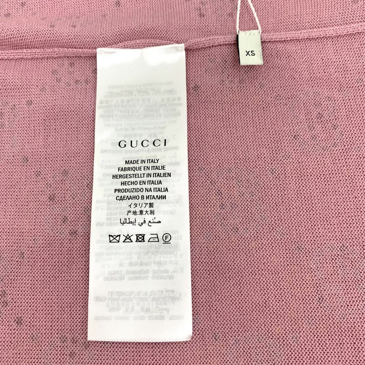 Gucci Gucci Pink Rhinestone Wool Long Sleeve Knit Sweater K26WX Size XS / US 0-2 / IT 36-38 - 6 Thumbnail