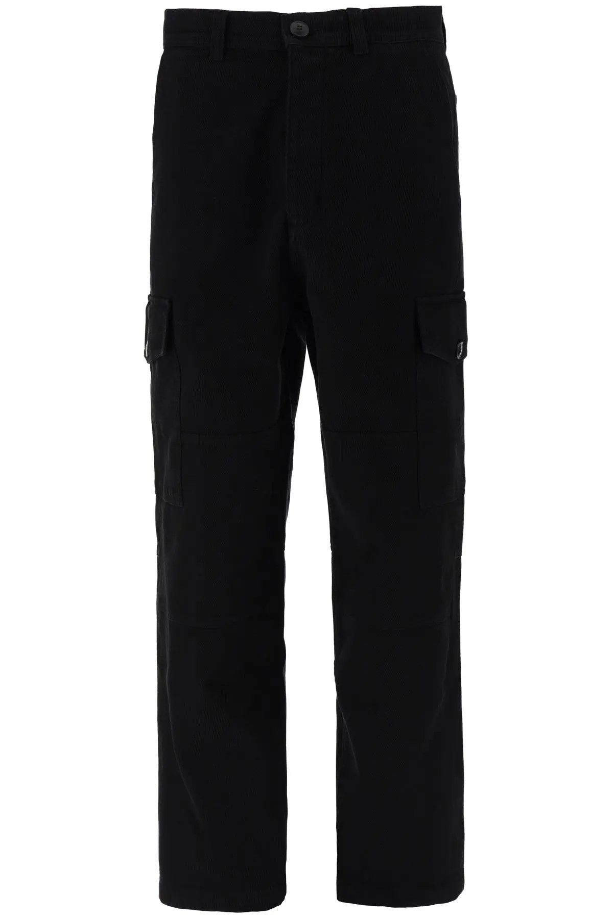 image of Ami O1S22I1N0224 Paris Cotton Cargo Pants In Black, Men's (Size 30)