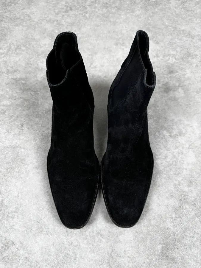 Saint Laurent Paris Saint Laurent Black Suede Leather Boots Size US 7 / EU 40 - 2 Thumbnail