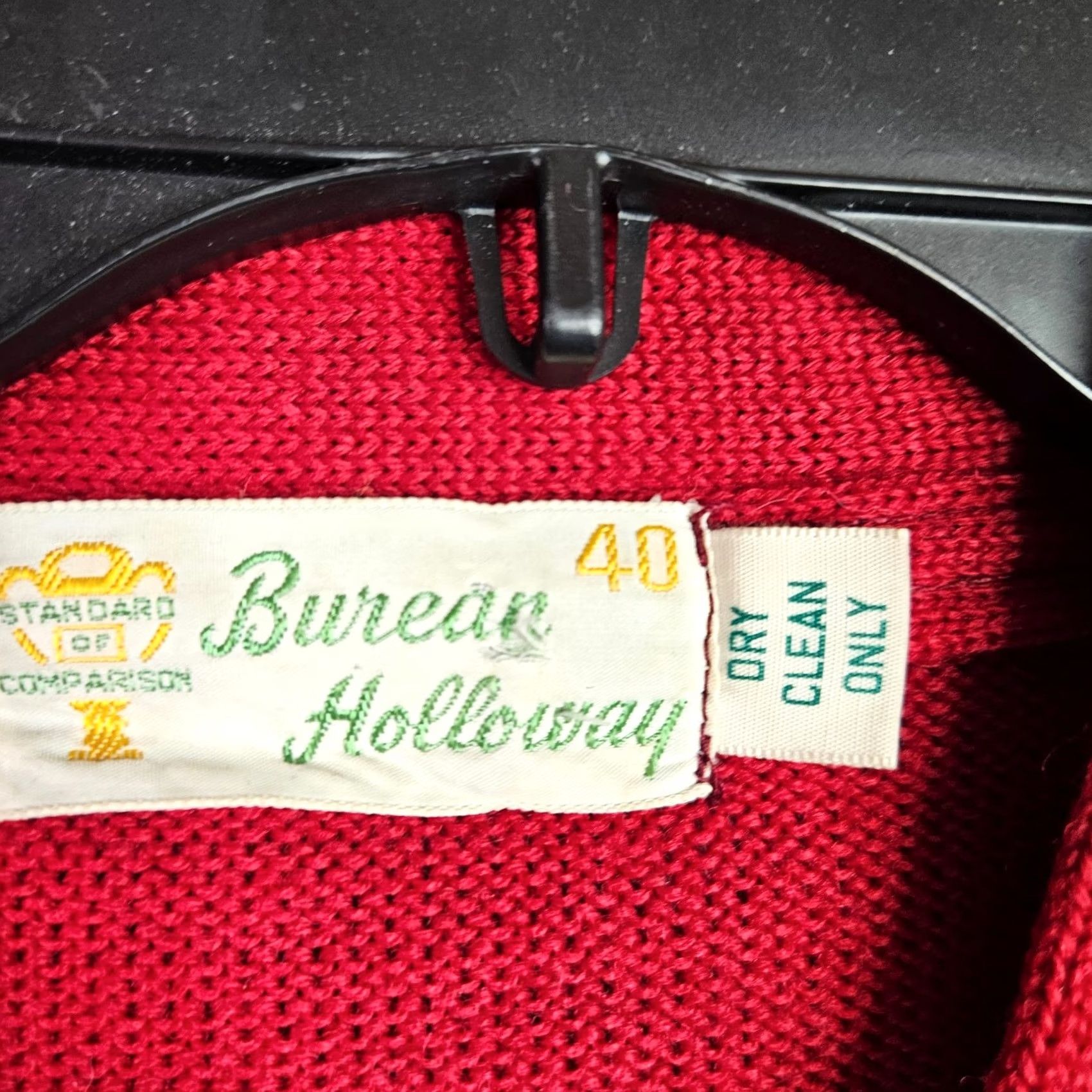 Holloway VINTAGE Burean Holloway Red Varsity Cardigan Letterman Sweater Size 40 Size S / US 4 / IT 40 - 3 Thumbnail