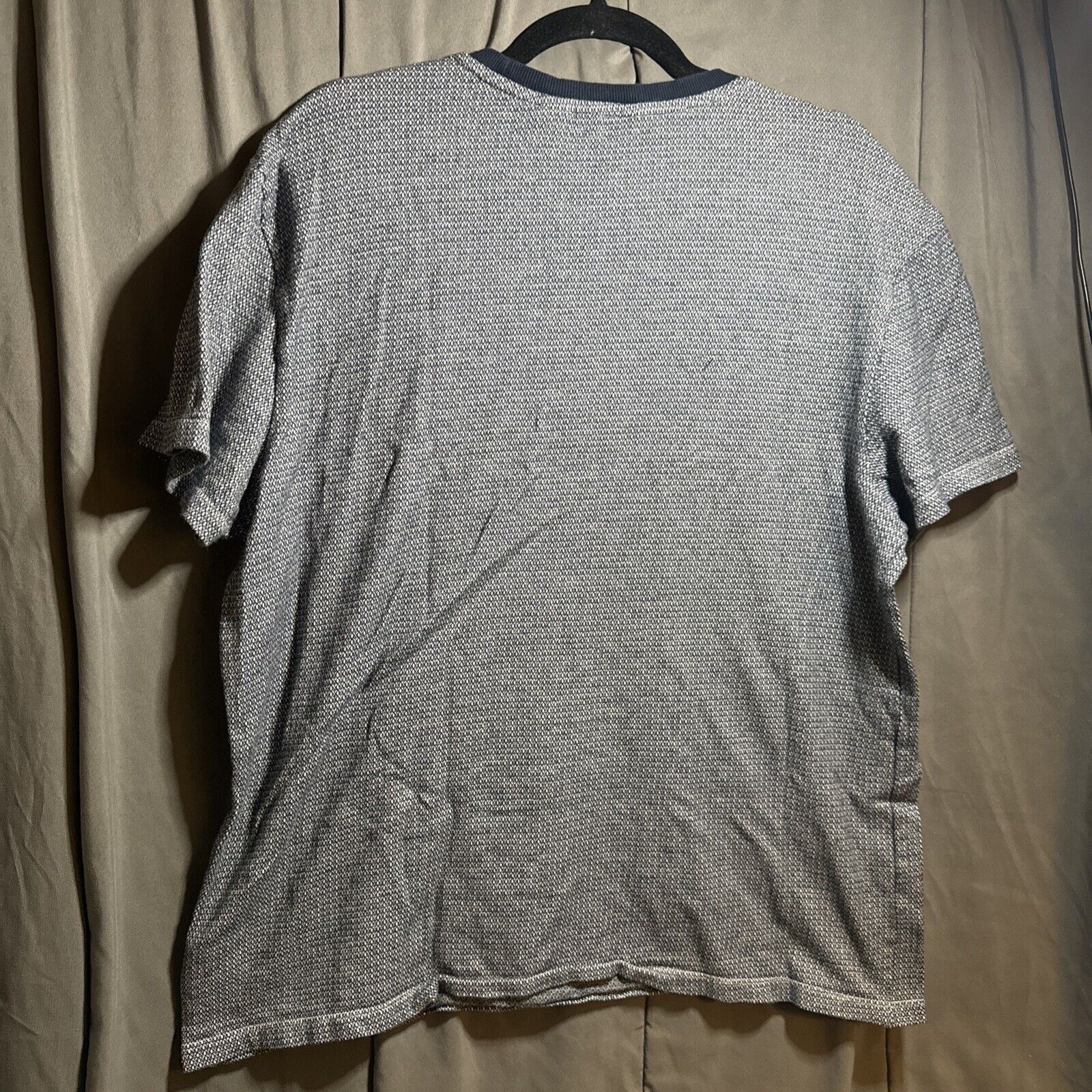 Calvin Klein Calvin Klein Mens Short Sleeved Shirt Round Neck Blue White Size US XL / EU 56 / 4 - 5 Thumbnail