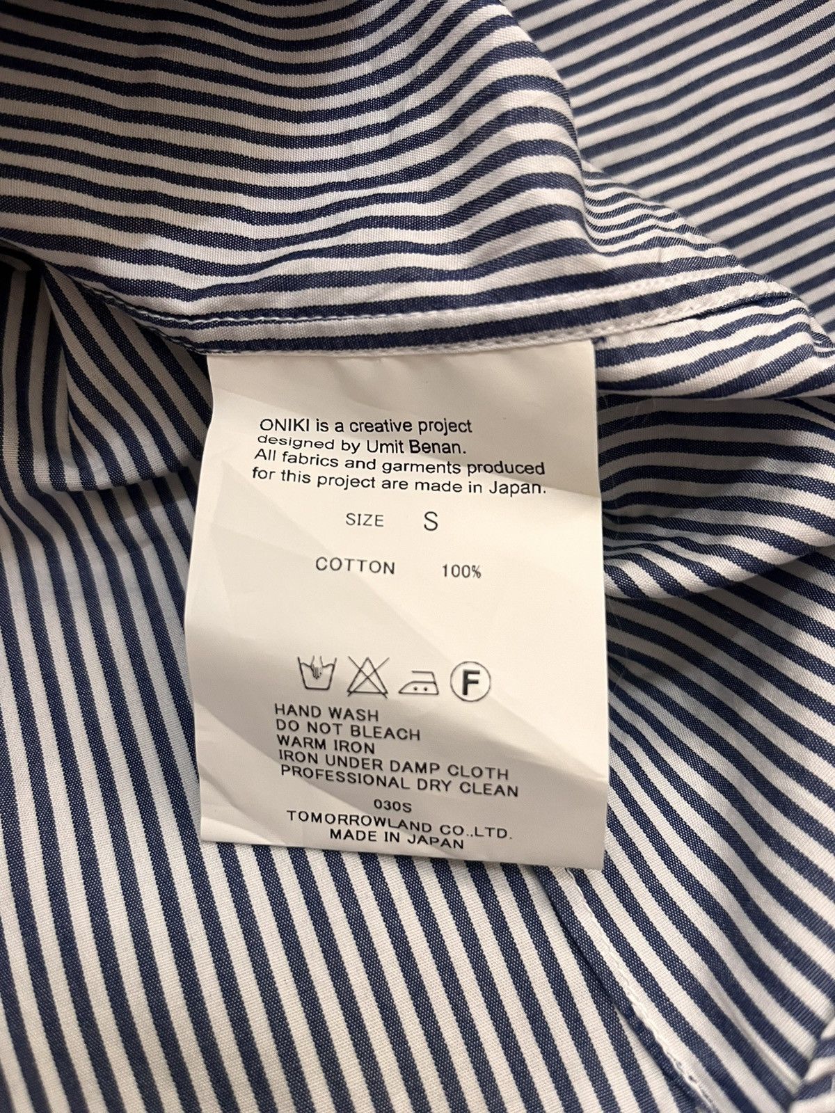 Umit Benan oniki designer striped two tone fashion #E5 Size US S / EU 44-46 / 1 - 6 Thumbnail
