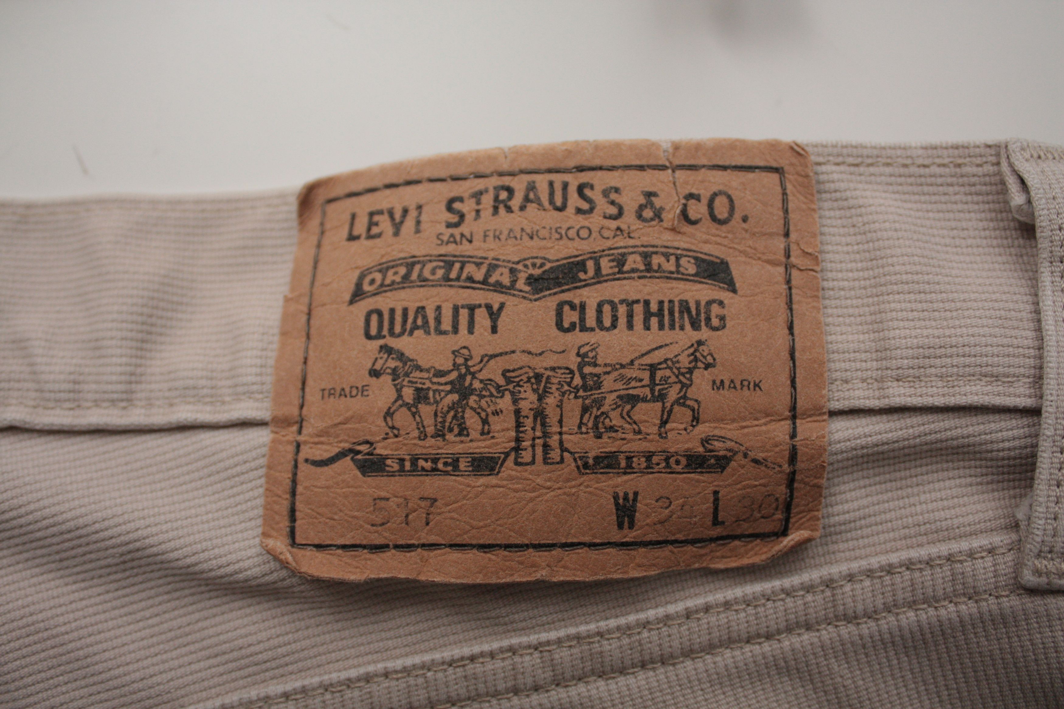 Levi's Levi's 517 Vintage Beige Denim Jeans Men's W34L30 1996 Size US 34 / EU 50 - 4 Thumbnail