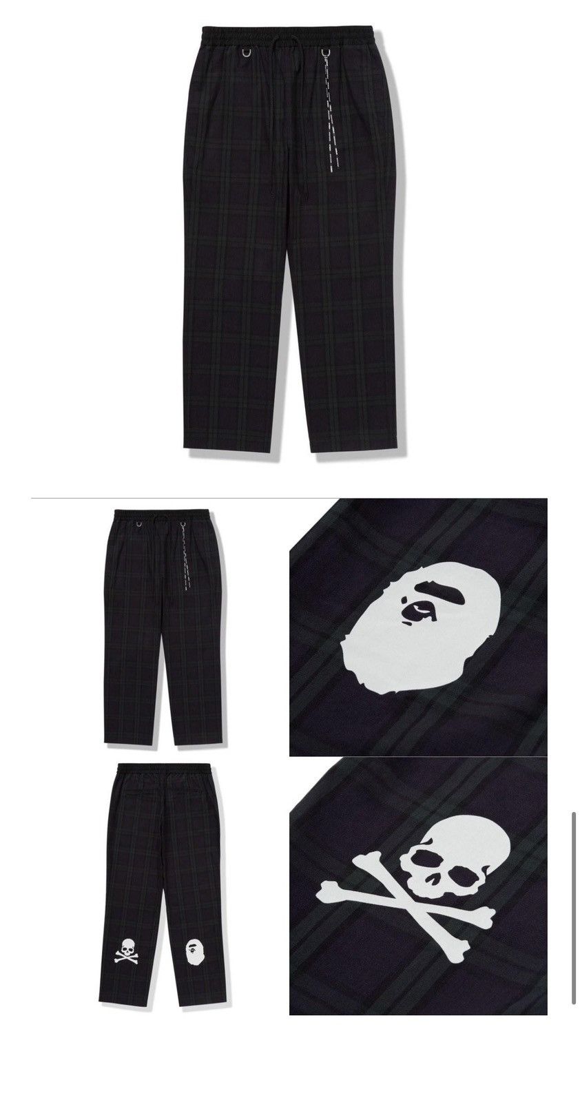 Bape × Mastermind Japan BAPE x Mastermind Japan FW22 Check Plaid Pants Made in Japan Size US 31 - 1 Thumbnail