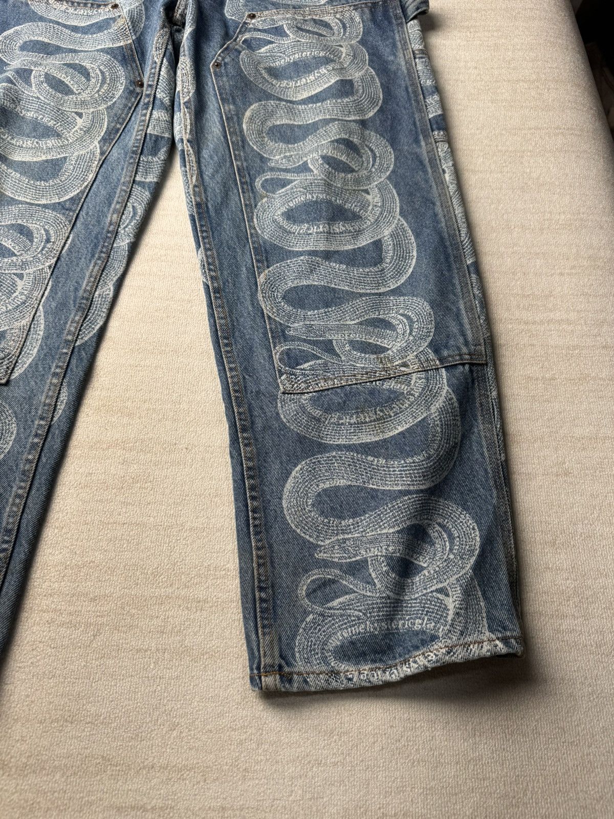 Hysteric Glamour × Supreme Snake double knee denim 32 Size US 32 / EU 48 - 2 Thumbnail