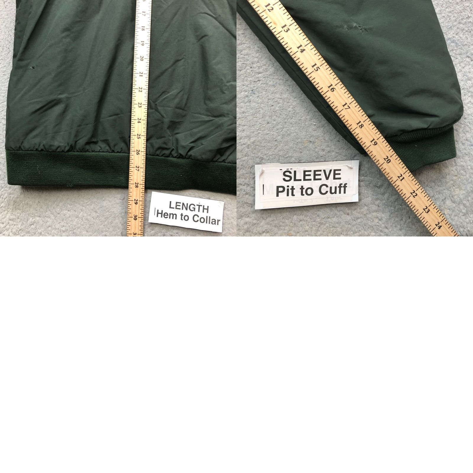 Vintage LL Bean Fleece Lined Nylon Bomber Jacket Mens XL Green Wind Water Resistant Zip Full Zip Pockets Size US XL / EU 56 / 4 - 9 Thumbnail