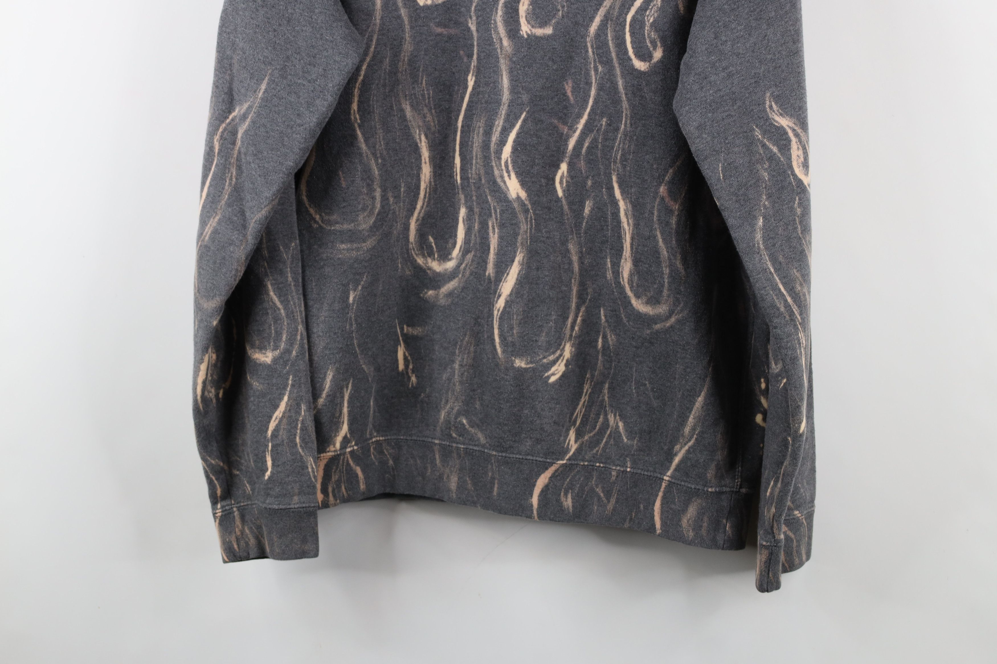 Nike × Vintage Vintage Nike Flames Travis Scott Mini Swoosh Hoodie Gray Size US M / EU 48-50 / 2 - 13 Thumbnail