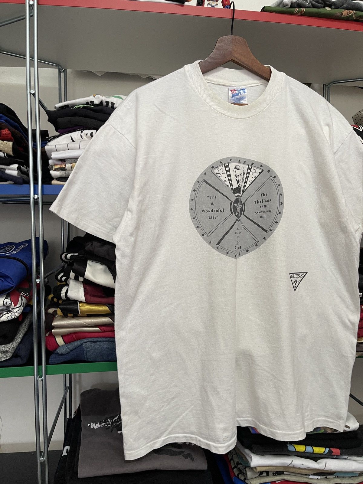 Vintage Vintage 90s Guess The Thalians Jimmy Stewart Honurable Tee Size US XL / EU 56 / 4 - 2 Thumbnail