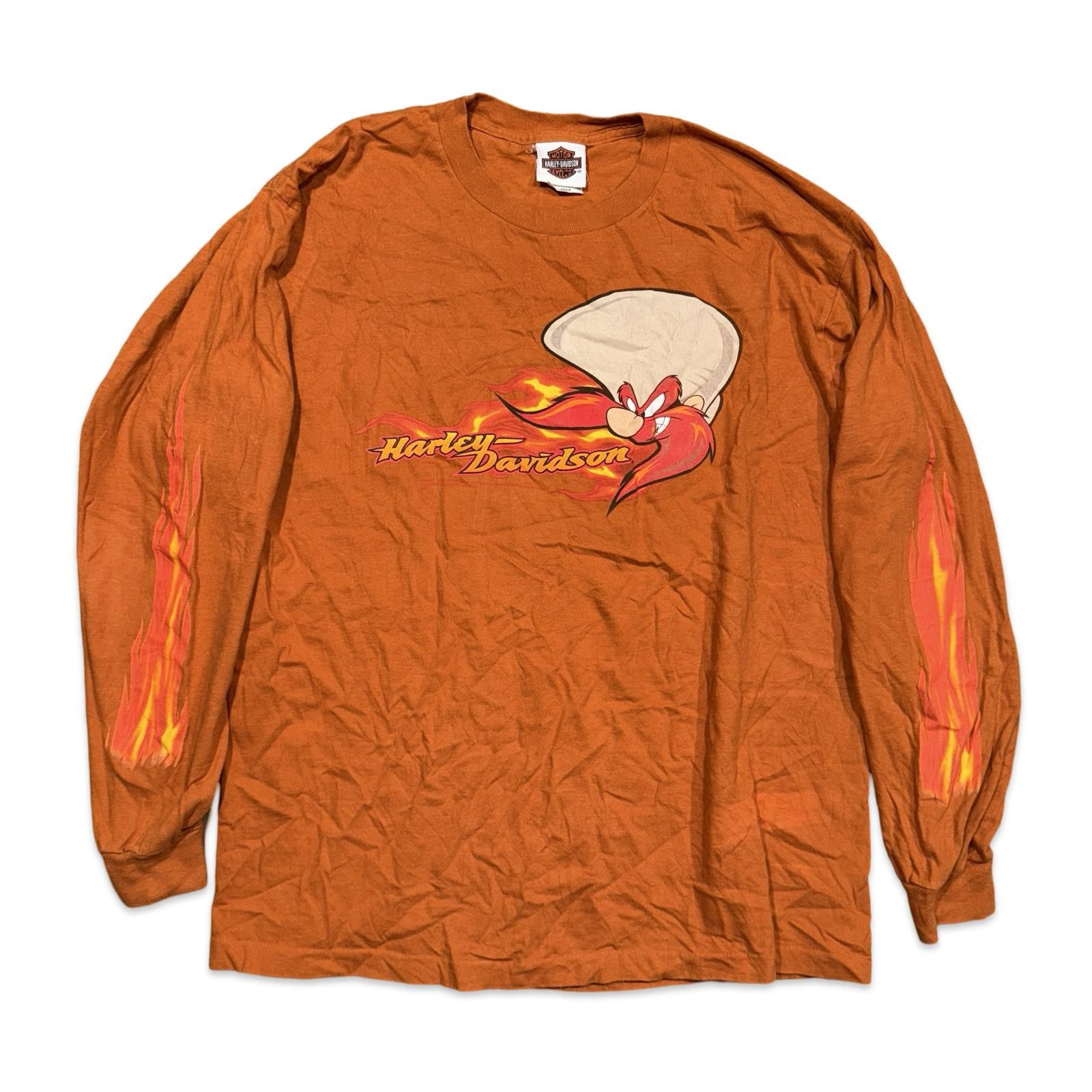 Harley Davidson Harley-Davidson Yosemite Sam Looney Tunes Flame Long Sleeve Size US L / EU 52-54 / 3 - 1 Thumbnail