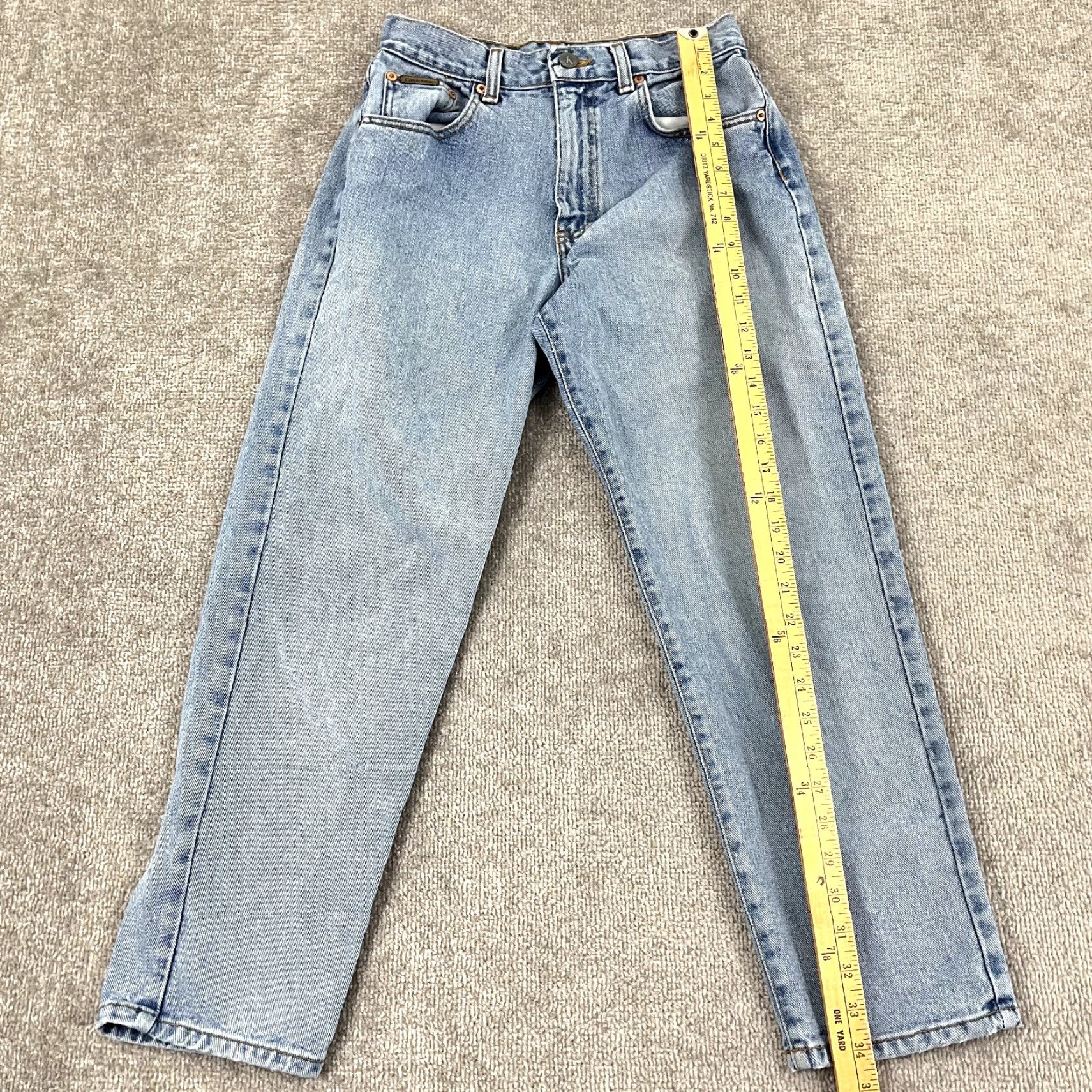 Calvin Klein VINTAGE CALVIN KLEIN Jeans Womens 26x26 Light Blue Denim Slim Straight 8 100% Cotton Blue Womens Jeans Size 30" / US 8 / IT 44 - 7 Thumbnail