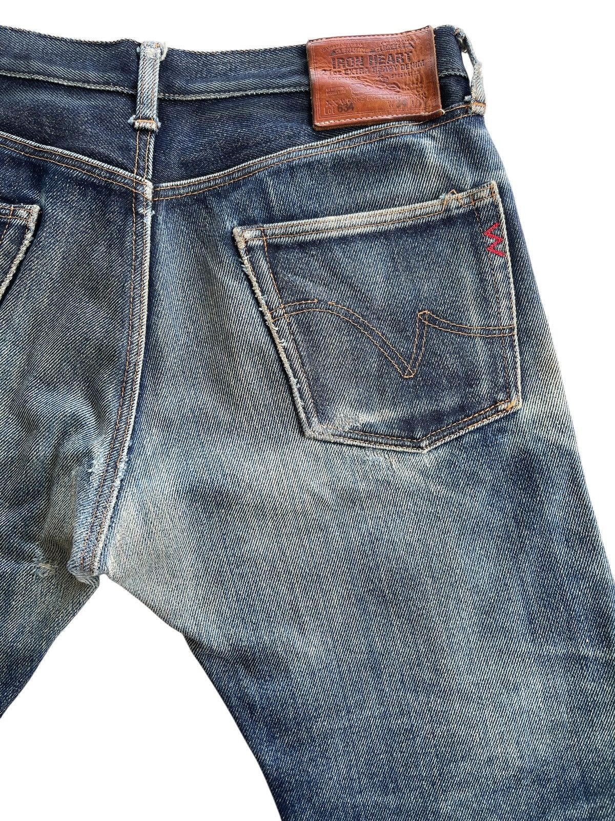 Iron Heart Iron Heart Lot 634 21oz Extra Heavy Denim Distressed Size US 34 / EU 50 - 9 Thumbnail