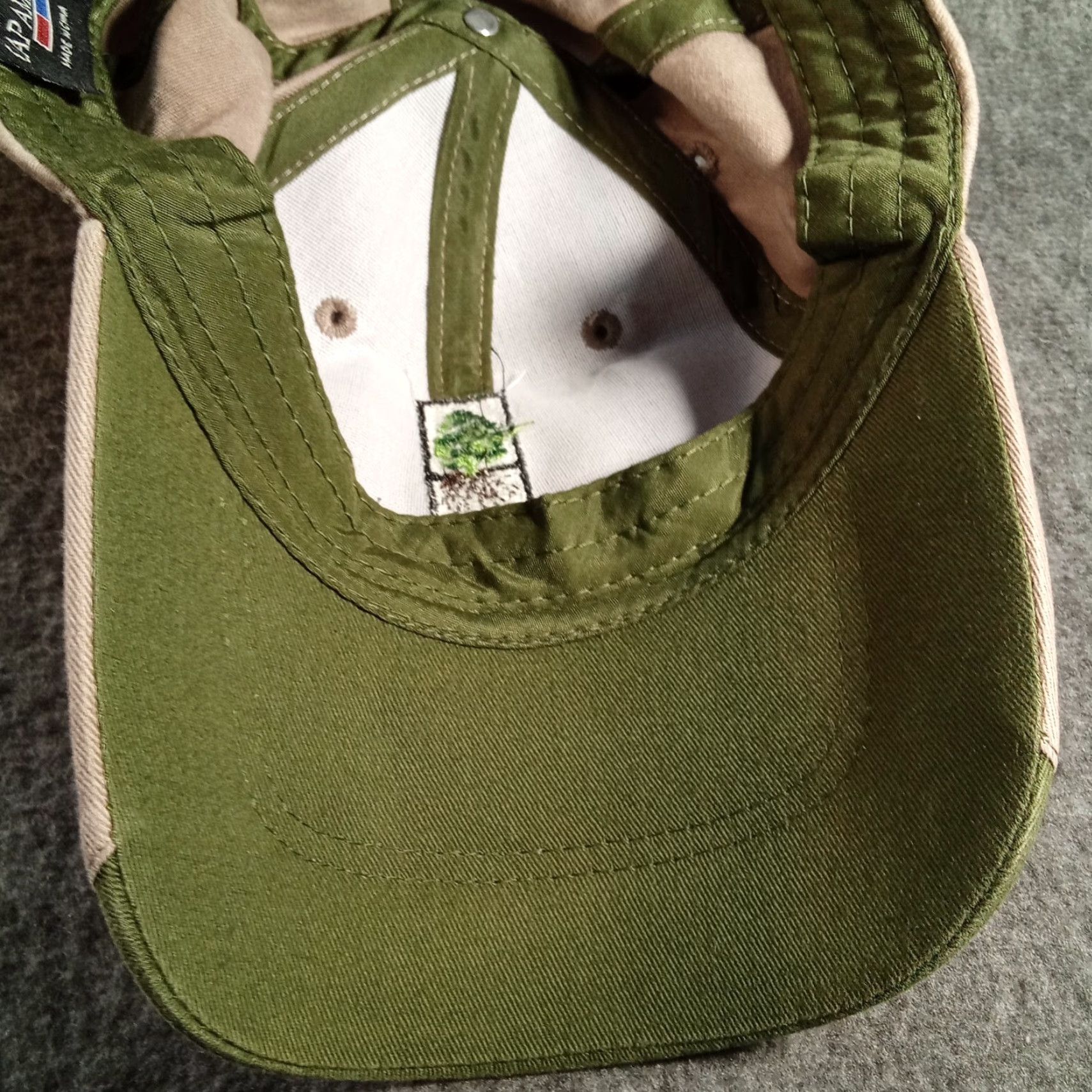 Roots Tap Root Hat Cap Adjustable Men Tan Green Embordered Logo Outdoor Cap America Baseball Hat One Size Brown Autumn Winter Spring Summer Mens Size ONE SIZE - 7 Thumbnail