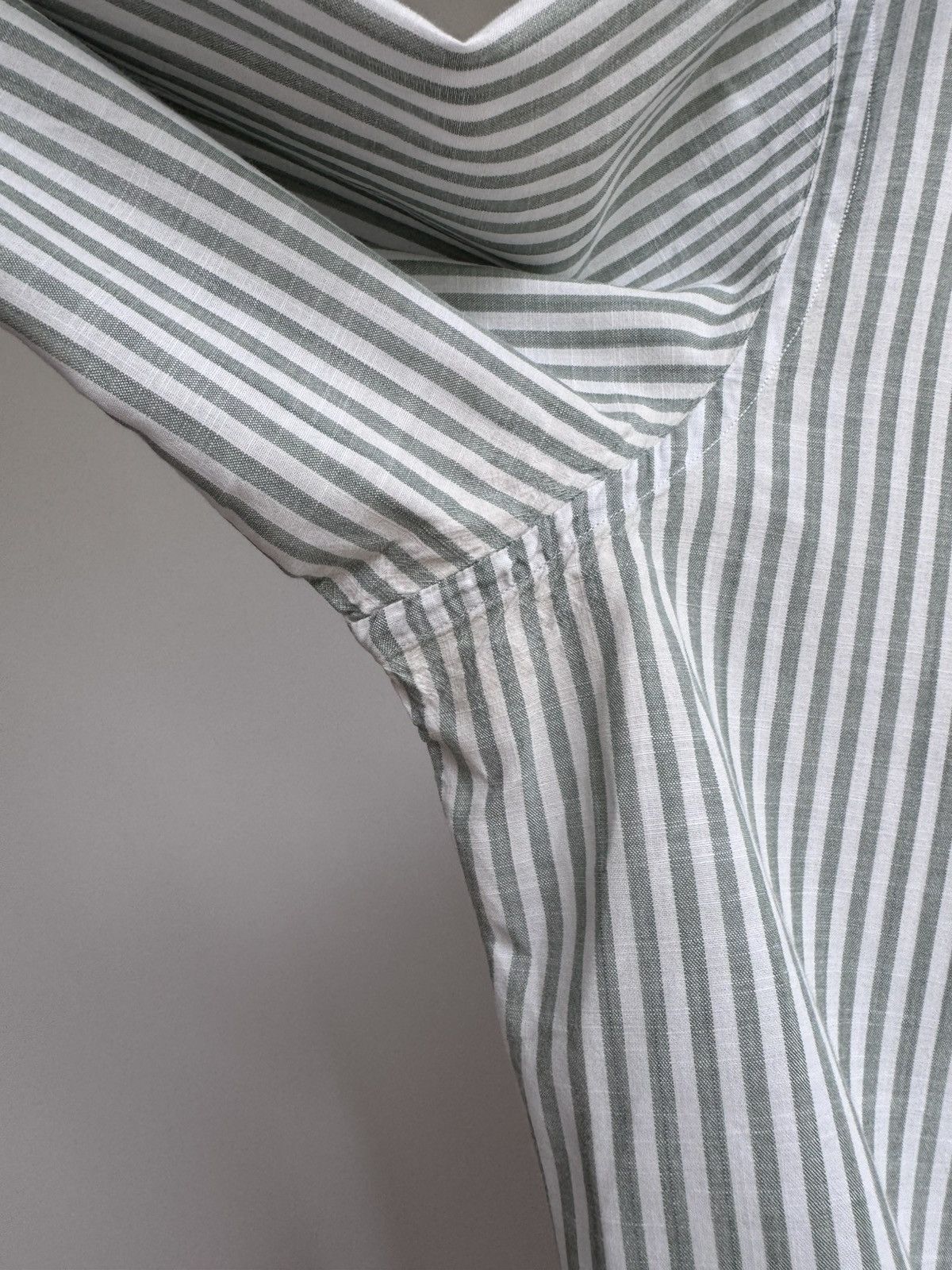 Loro Piana Loro Piana Striped Cotton Button Up Shirt Long Sleeve Green Size US XXL / EU 58 / 5 - 13 Thumbnail
