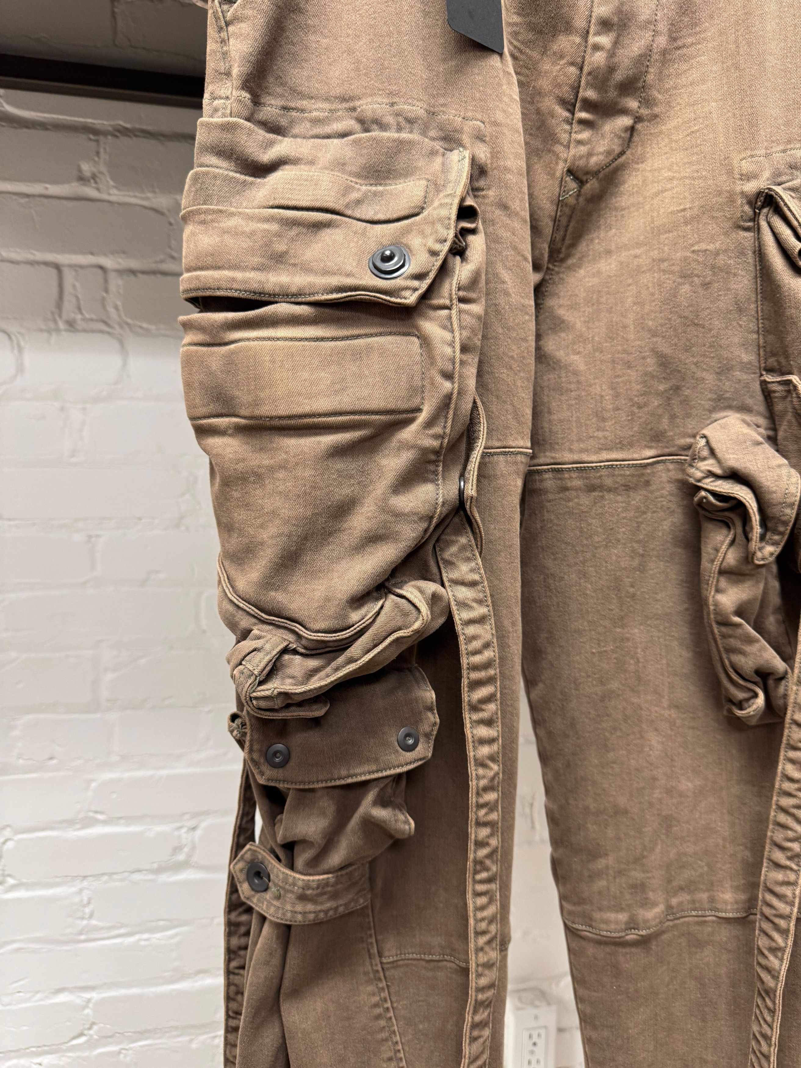Julius AW2021 Julius ‘Gas Mask’ Heavy Cotton Brown Wide Leg Cargo Pants Size US 28 / EU 44 - 2 Thumbnail
