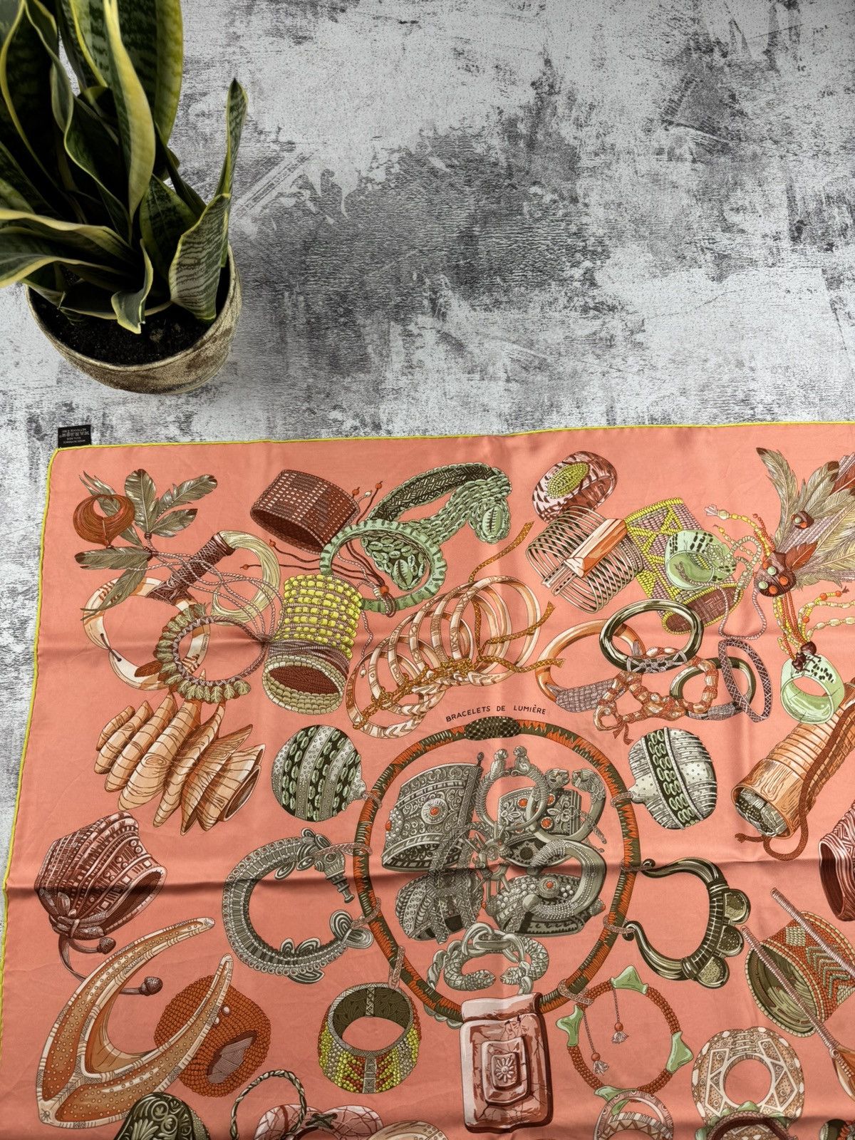 Hermes HERMES Paris Bracelets De Lumiere 100% Silk Scarf RARE Scarv Size ONE SIZE - 5 Thumbnail