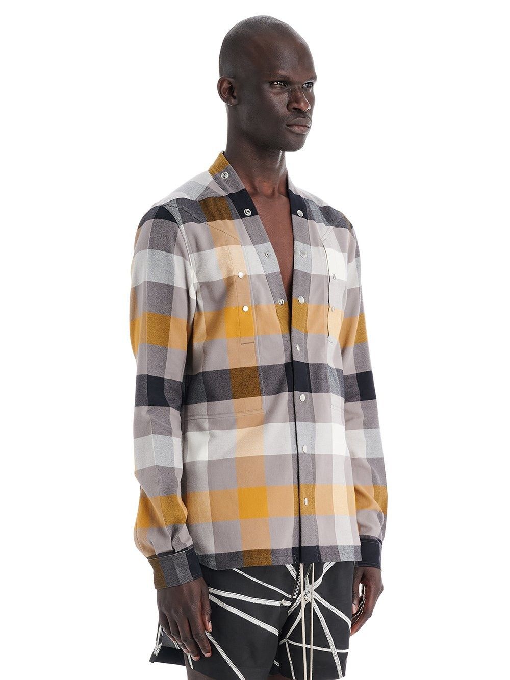 Rick Owens o1y0325 Checked Shirt in Multicolor Size US M / EU 48-50 / 2 - 3 Thumbnail