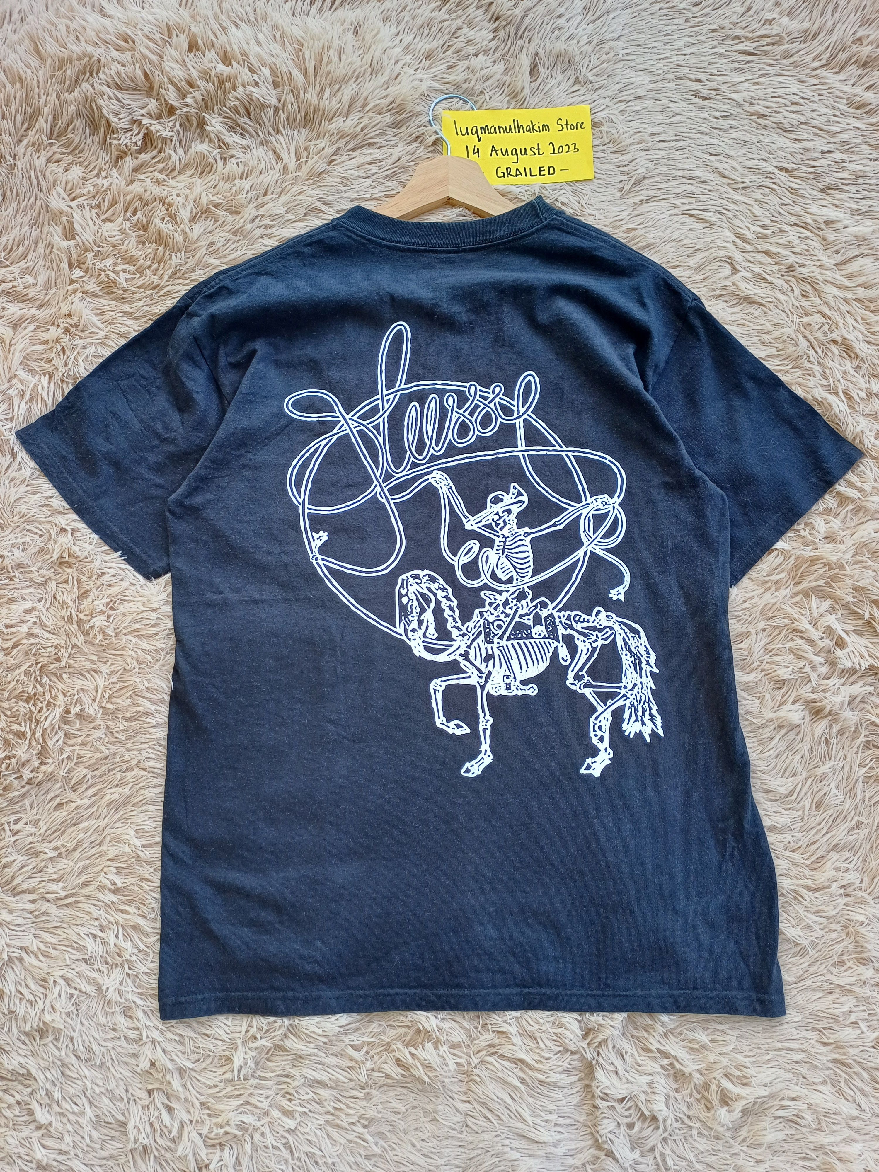 Vintage Stussy skull monogram t shirt size L