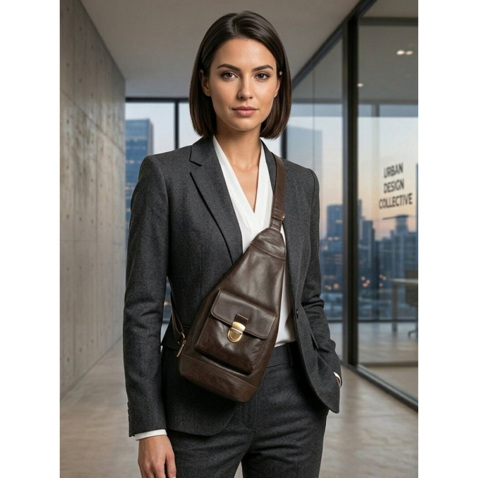 Lord & Taylor Vintage Lord & Taylor Brown Leather Crossbody Bag Size ONE SIZE - 1 Thumbnail