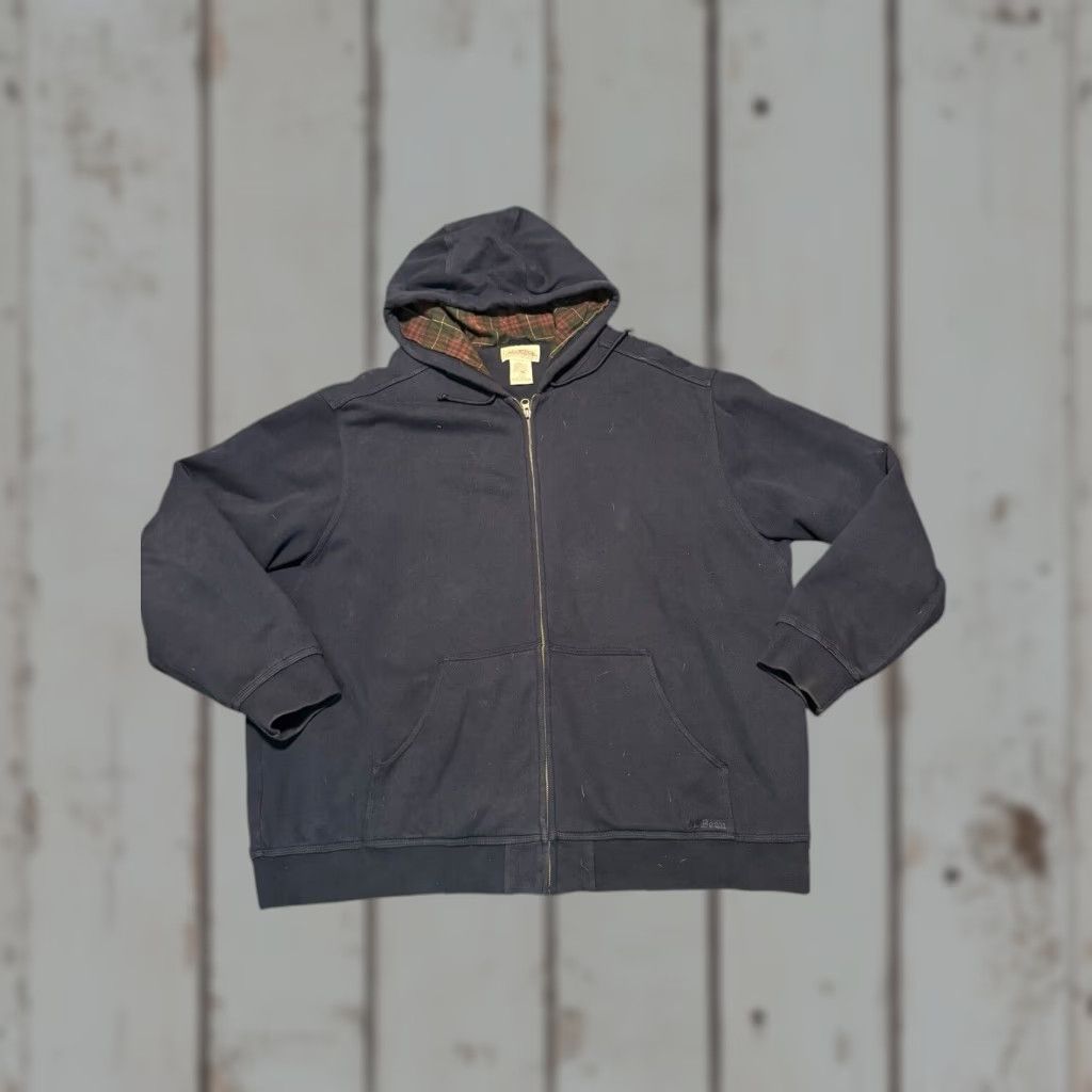 Vintage LL Bean Jacket Mens 2XL Black Plaid Lined Katahdin Iron Works Full Zip Size US XXL / EU 58 / 5 - 1 Thumbnail