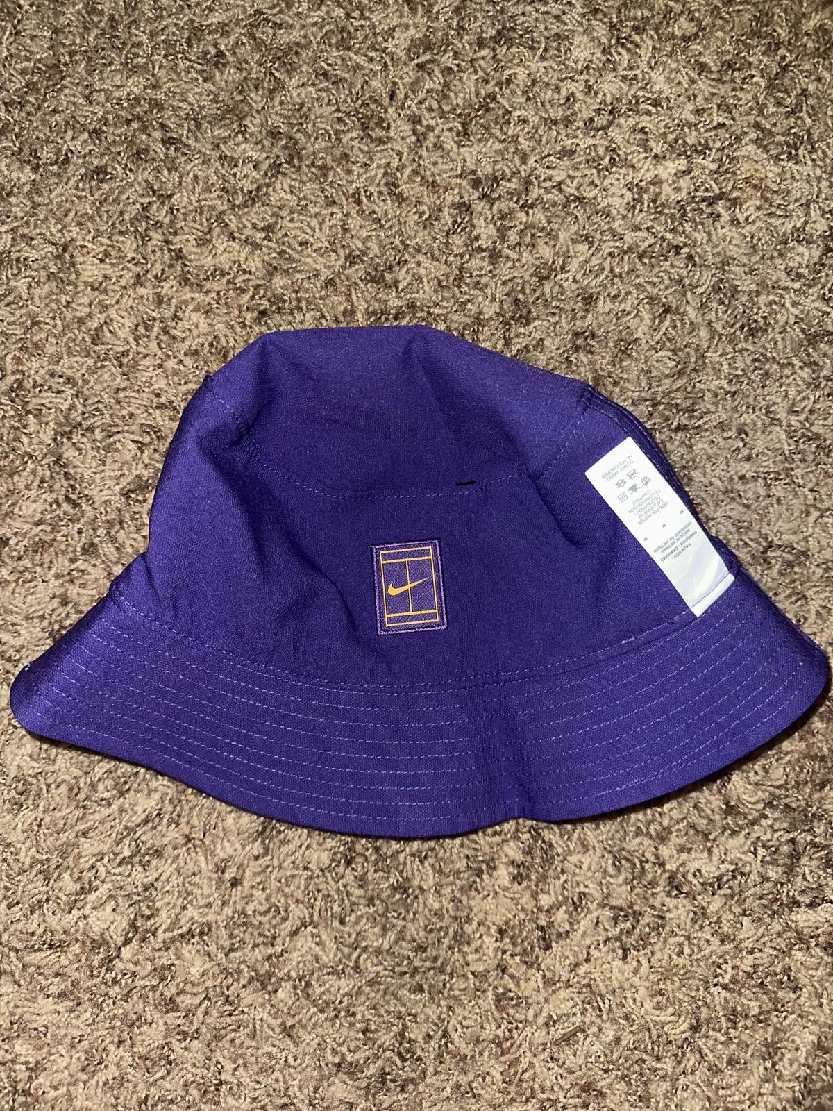 Nike Nike Tennis Wimbledon White Splatter Purple Reversible Bucket Hat Size ONE SIZE - 7 Thumbnail