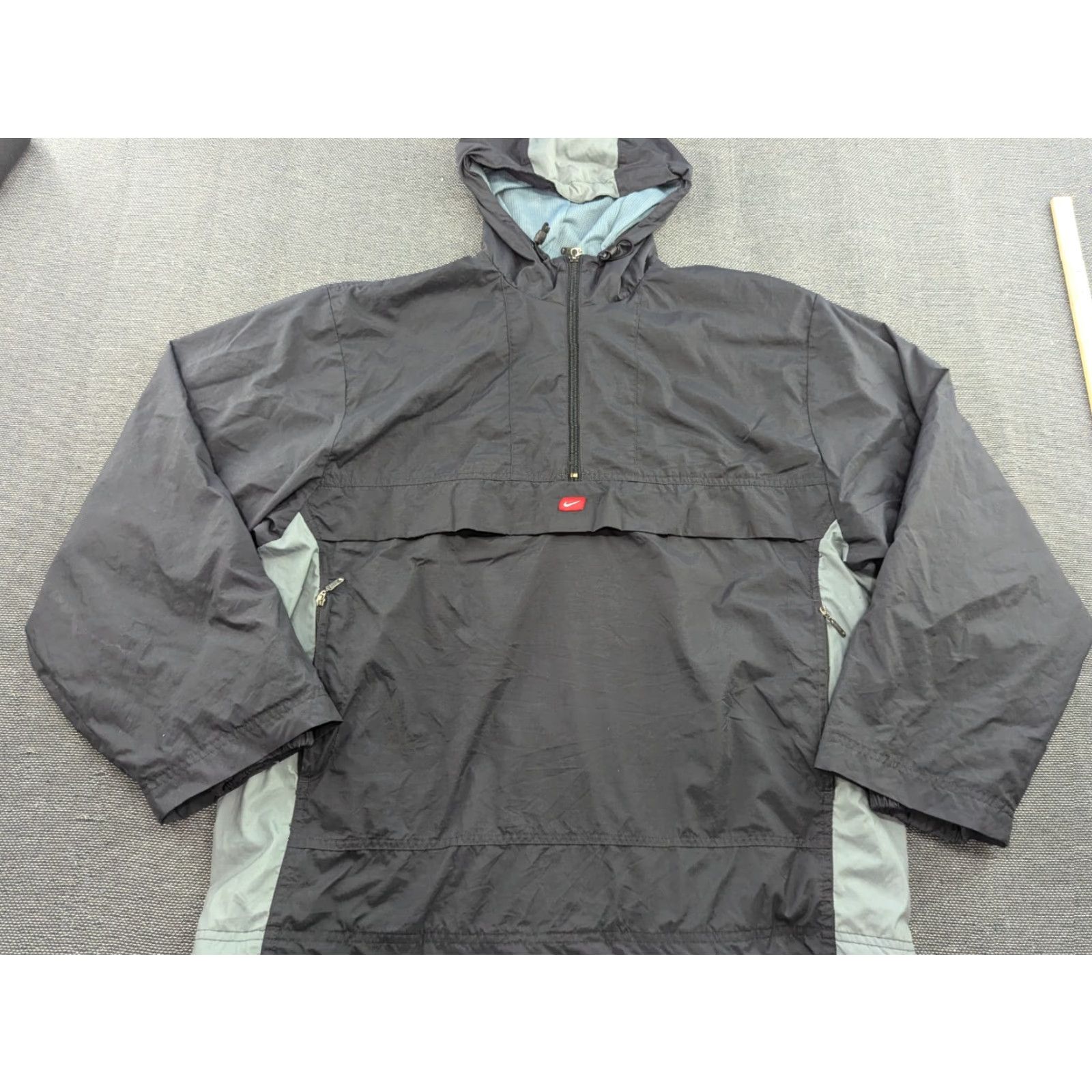 Nike Nike Central Logo Anorak Jacket Mens Small Gray Windbreaker 1/4 Zip Vintage Size US S / EU 44-46 / 1 - 2 Thumbnail
