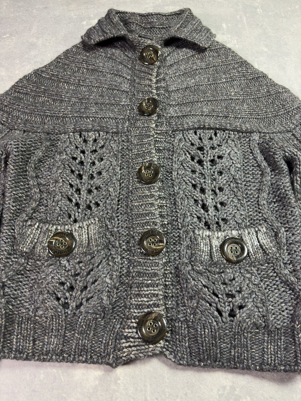 Just Cavalli 00s Just Cavalli Wool Heavy Metallic Fades Cardigan Knit 42 Size M / US 6-8 / IT 42-44 - 8 Thumbnail