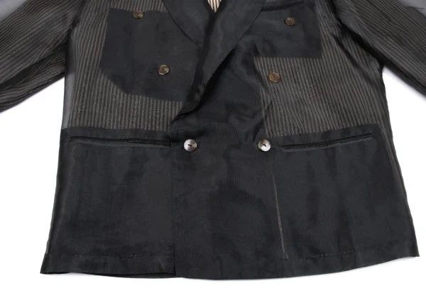 Jean Paul Gaultier jean paul gaultier Layered Striped Double-Breasted Jacket Size US M / EU 48-50 / 2 - 4 Thumbnail