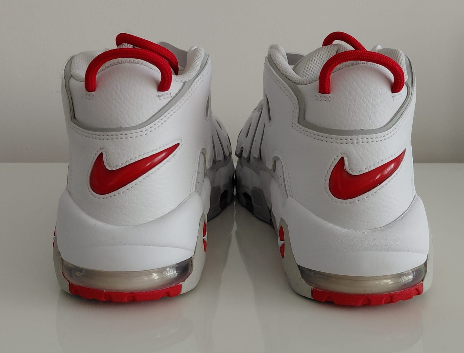 Nike Nike Air More Uptempo '96 White Grey Red Size US 10 / EU 43 - 5 Thumbnail