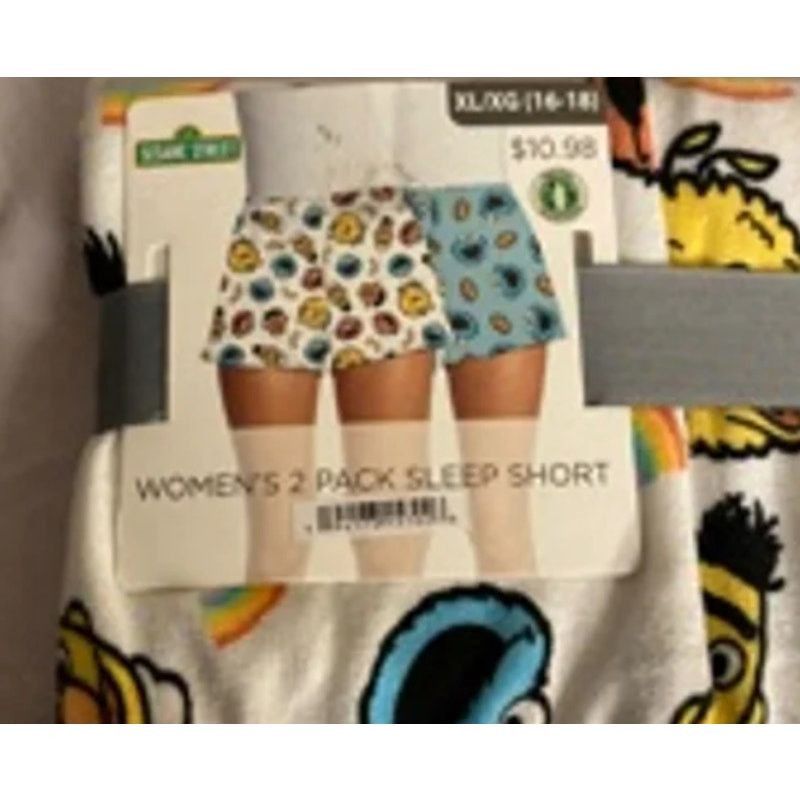 Other esame Street Women’s Sleep Shorts 2-Pack Cookie Monster XL Size ONE SIZE - 4 Thumbnail
