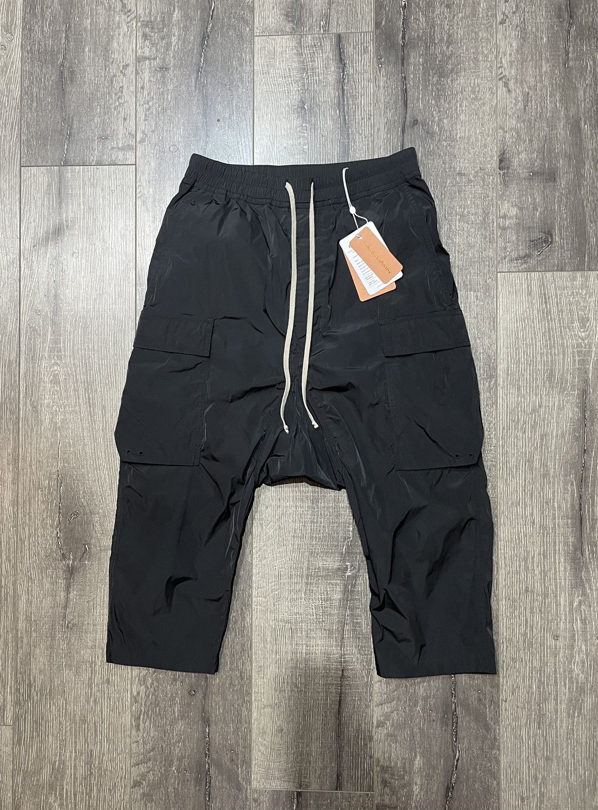 image of 2017 Rick Owens Walrus Nylon Cropped Pants in Black, Men's (Size 32)