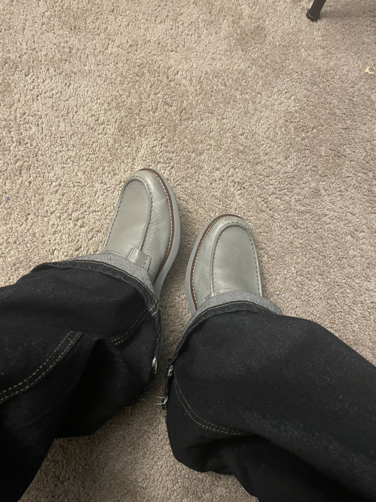 Sperry Gray loafers with red asccents Size US 10.5 / EU 43-44 - 2 Thumbnail