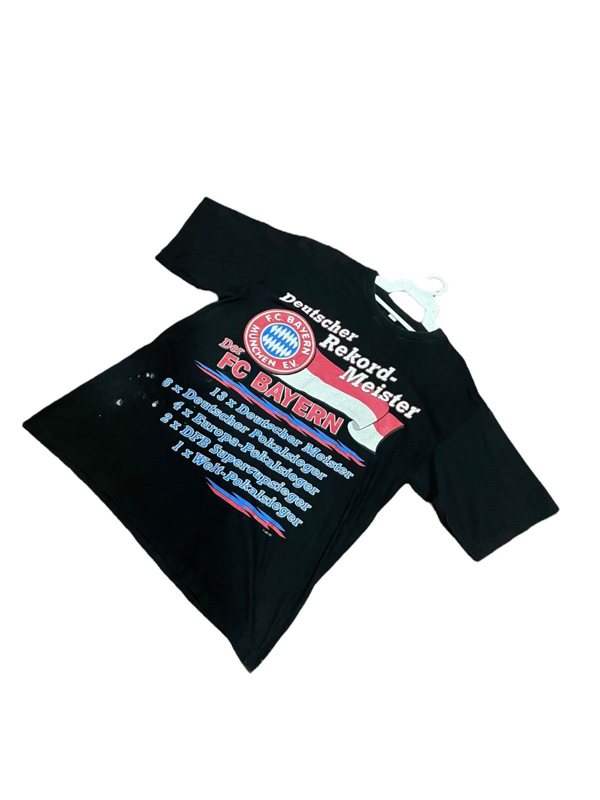 Other 90s Bayern Munchen Tour Distressed Glued Tee Size US L / EU 52-54 / 3 - 6 Thumbnail