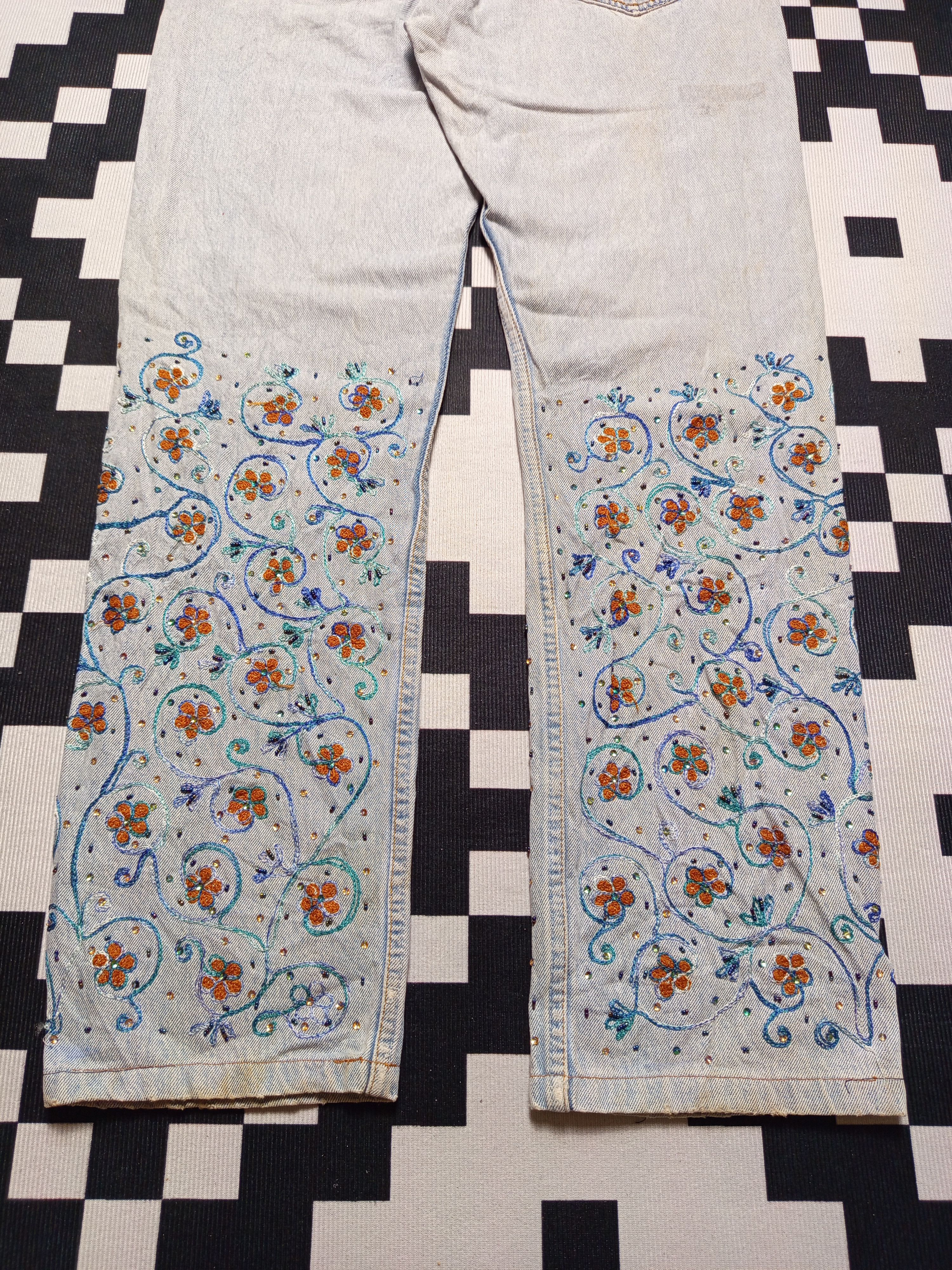 Hysteric Glamour × If Six Was Nine × Japanese Brand Vintage Levis 501 Custom Embroider Size US 32 / EU 48 - 9 Thumbnail