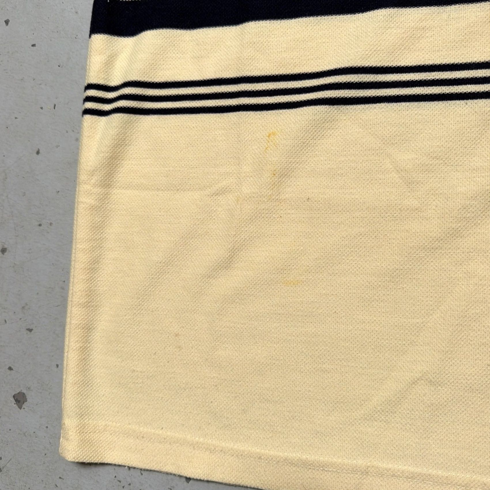 Vintage Vintage Stussy Stripe Border Heavy Thick Knit Shirt Skate Made In USA L Size US L / EU 52-54 / 3 - 3 Thumbnail