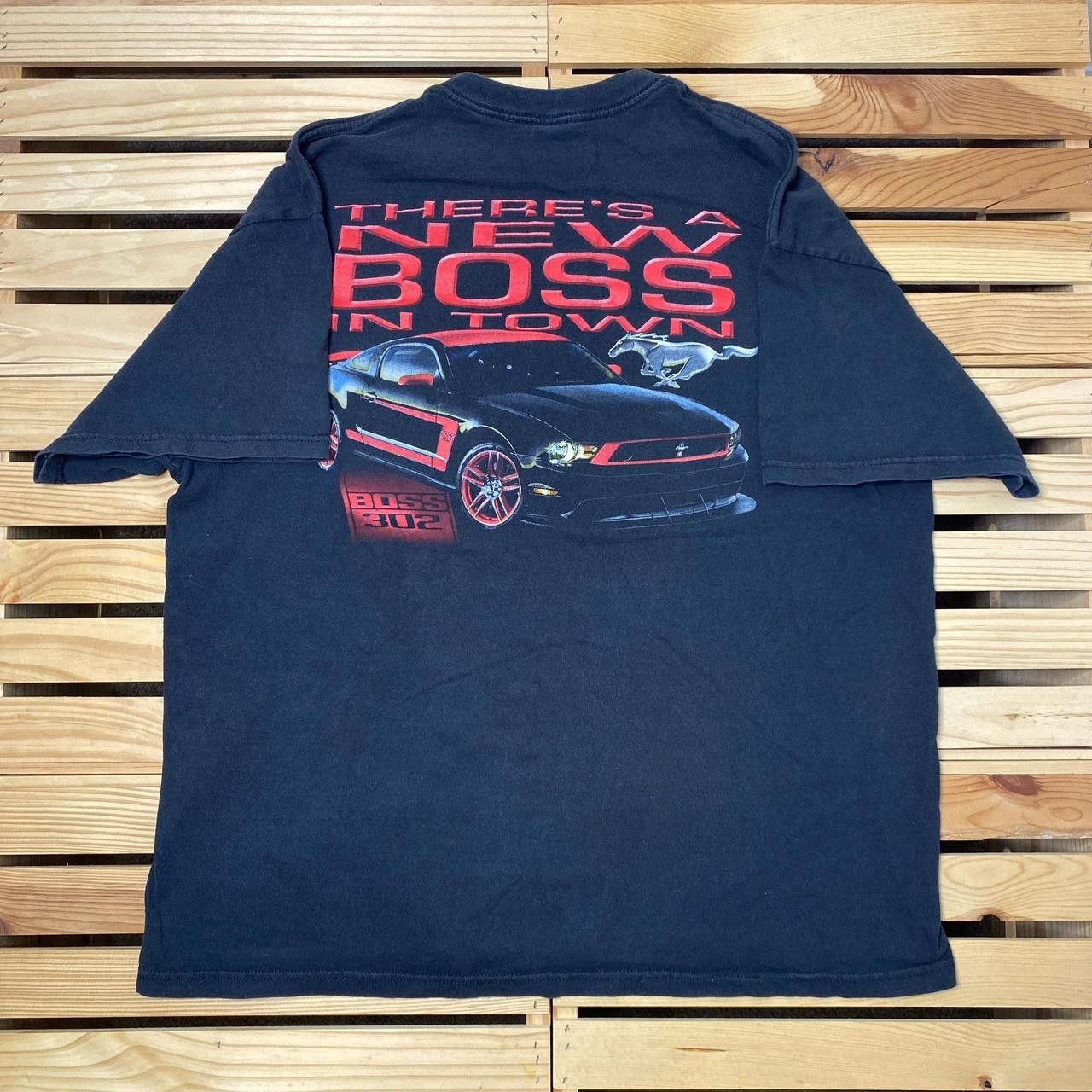 Delta Ford Mustang Boss 302 Faded Black Muscle Car Tee Size 2XL Size US XXL / EU 58 / 5 - 1 Thumbnail