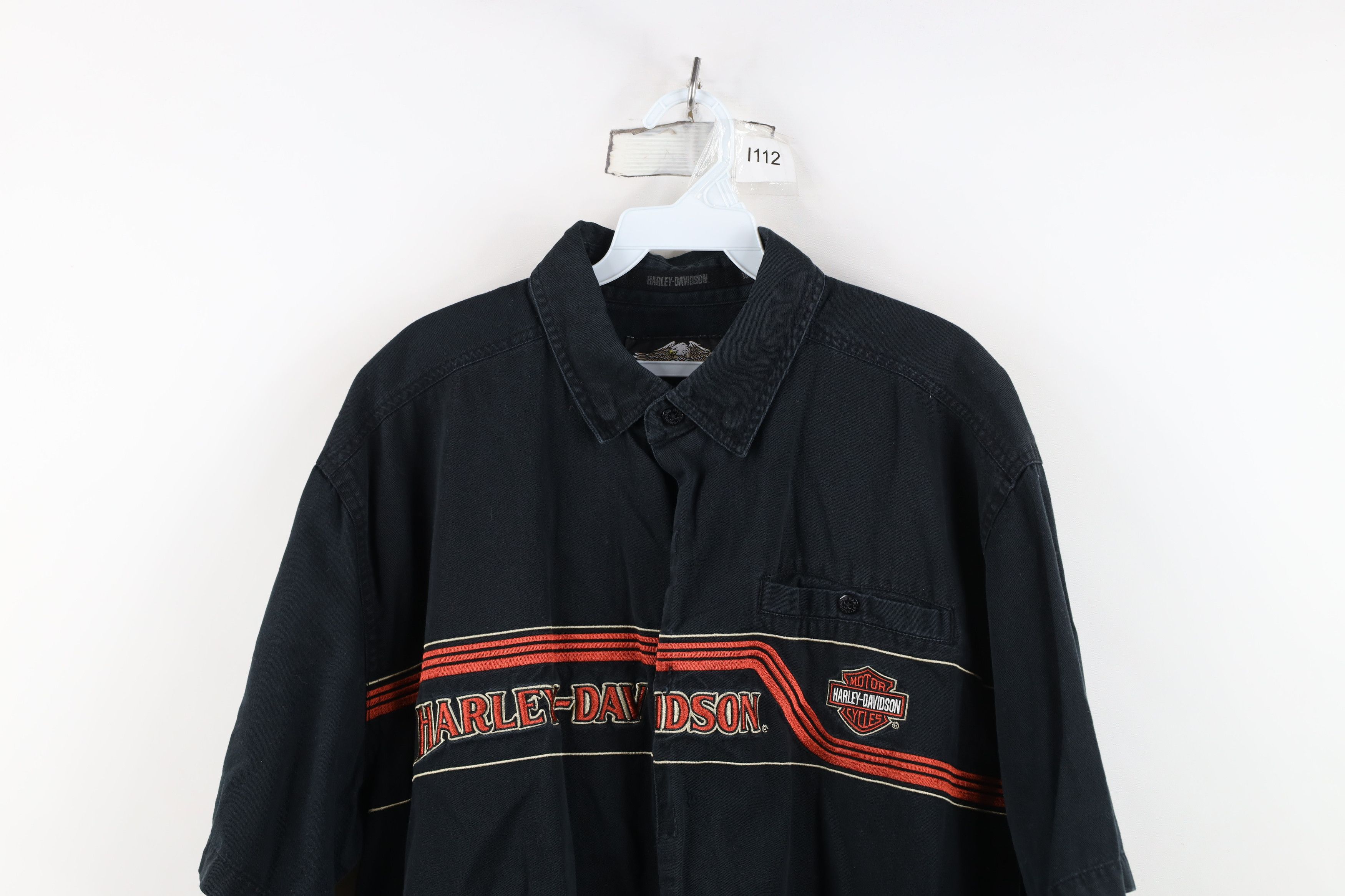 Harley Davidson Vintage Harley Davidson Mechanic Pit Crew Button Shirt Size US XL / EU 56 / 4 - 2 Thumbnail