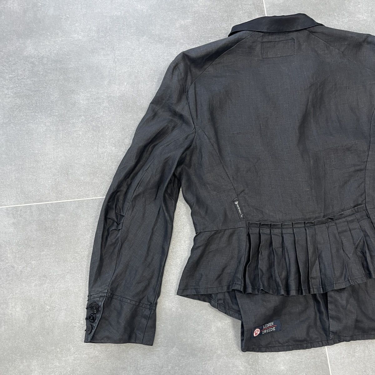 Armani × Vintage Vintage Armani Jeans Linen Blazer Size M Size M / US 6-8 / IT 42-44 - 17 Thumbnail